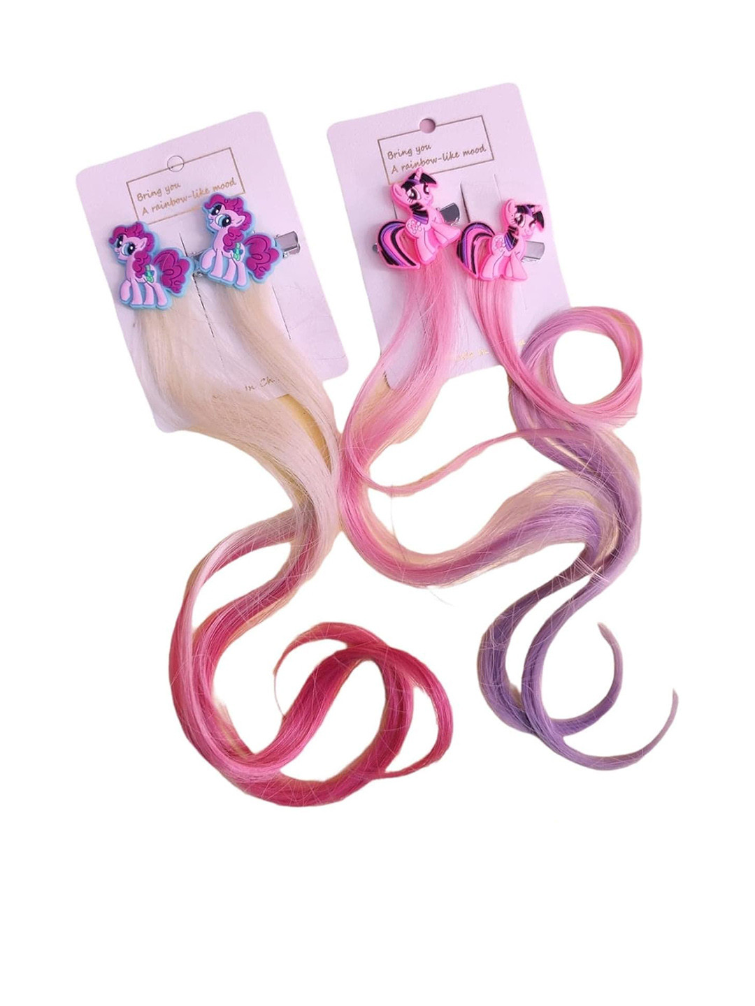 LYTIX Girls Assorted Set Of 2 Unicorn Hair Clips Hair Extension