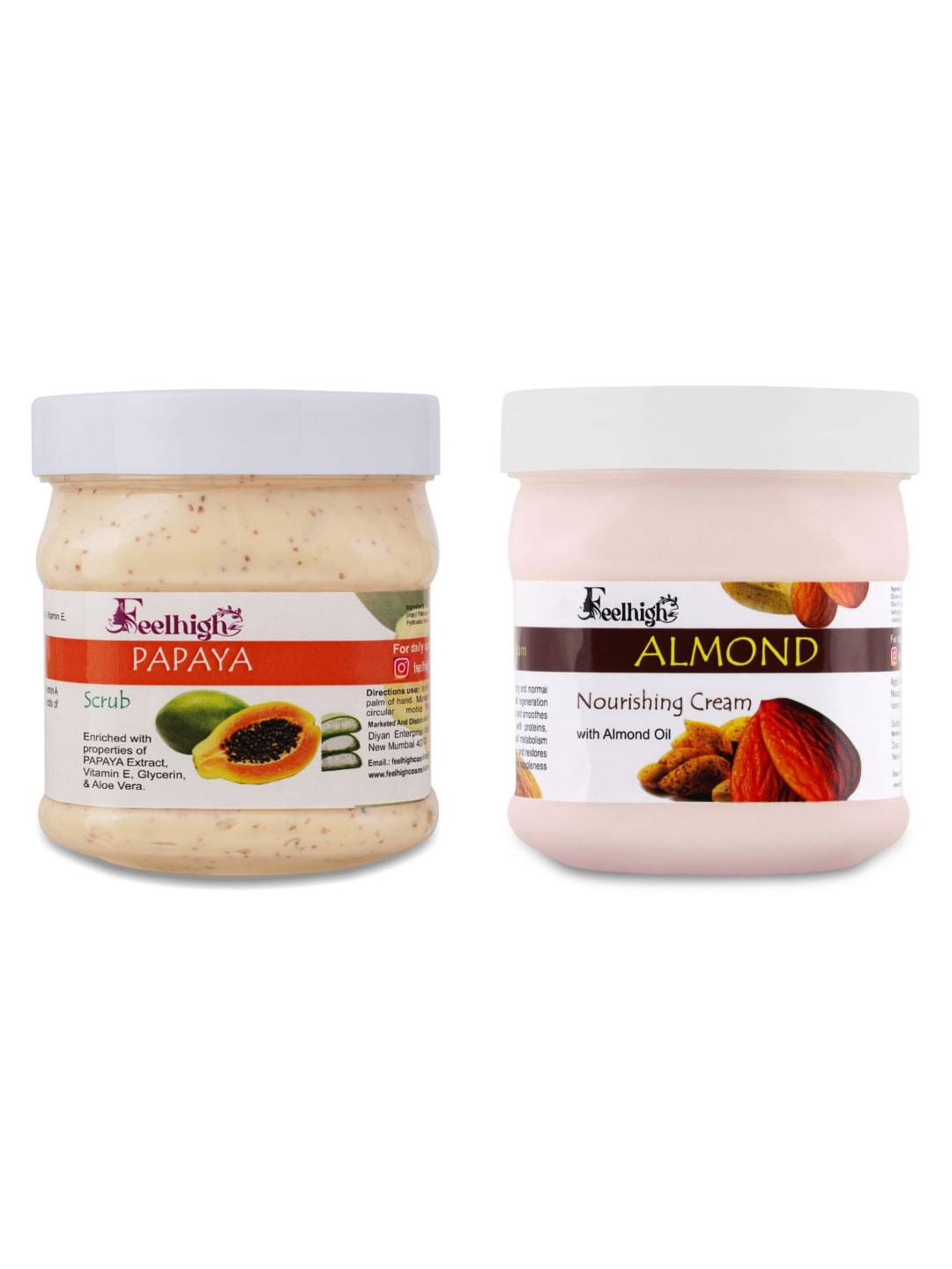 FEELHIGH Papaya Face Scrub Enriched with Papaya Extract & Almond Cream 1000ml