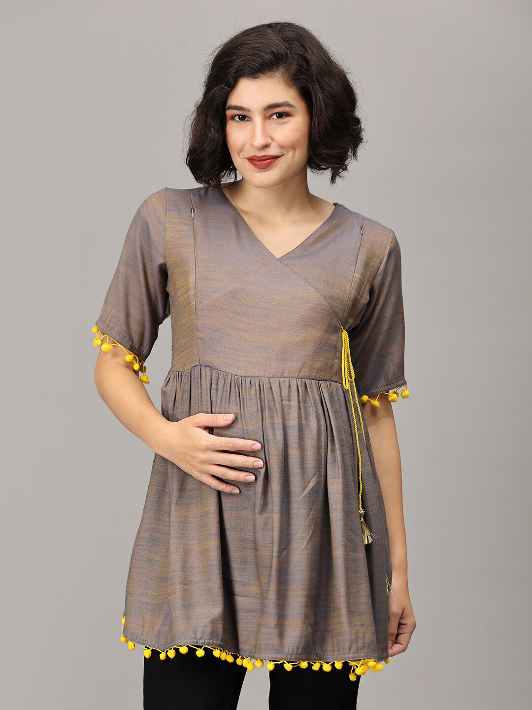 The Mom Store Maternity V-Neck Wrap Top