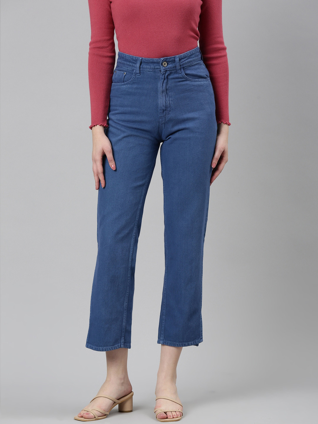 SHOWOFF Women Jean High-Rise Clean Look Acid Wash Non-Stretchable Jeans