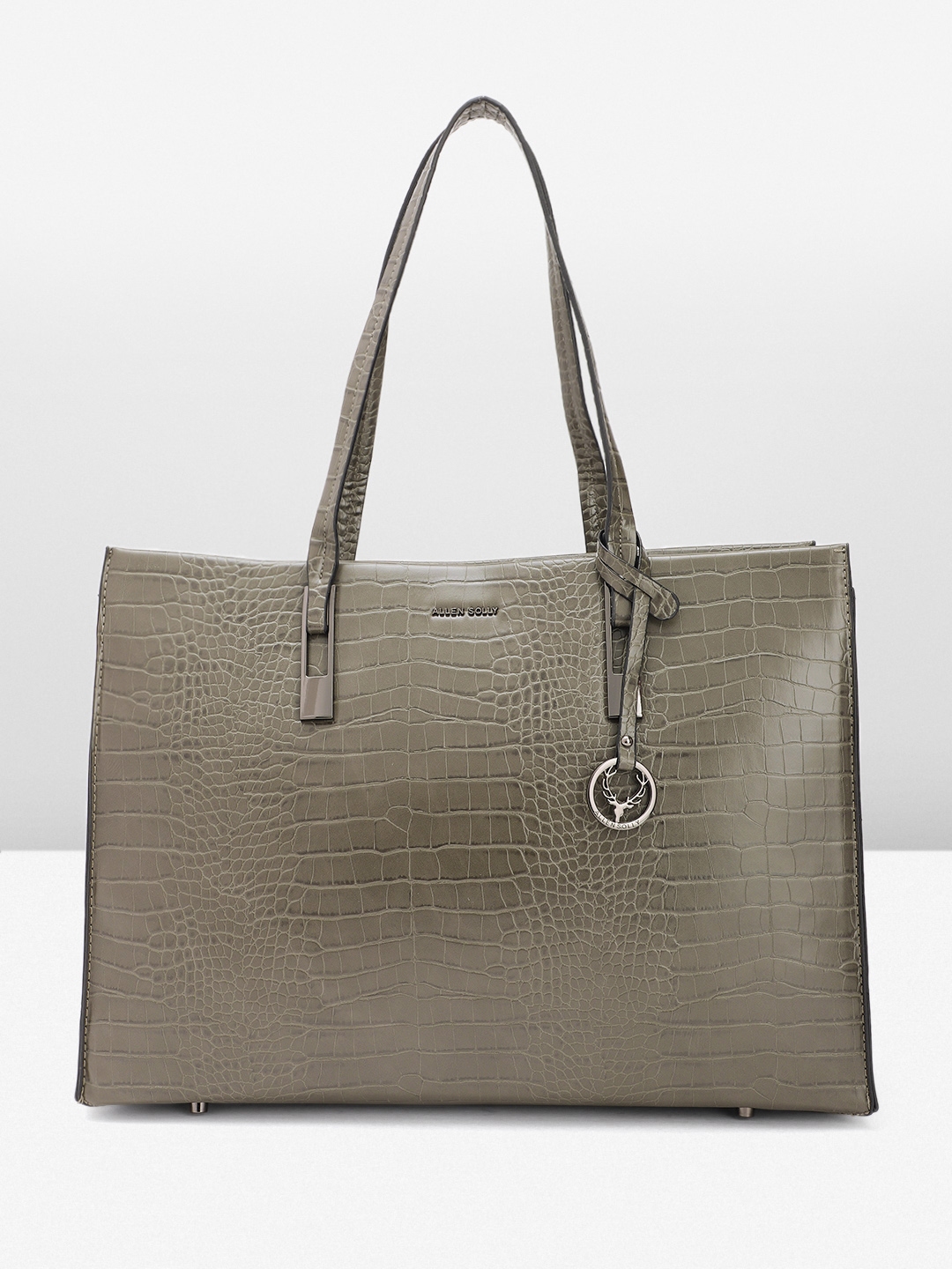 Allen Solly Animal Textured Structured Laptop Shoulder Bag