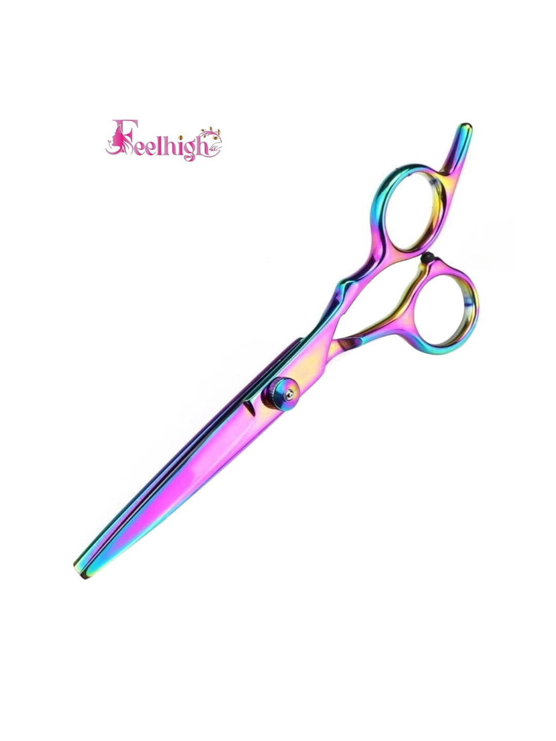 FEELHIGH Professional Hair Trimming Metal Scissors - Multicolored
