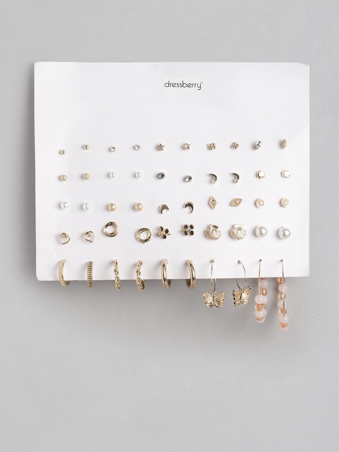 DressBerry Women Set of 25 Contemporary-Shaped Earrings