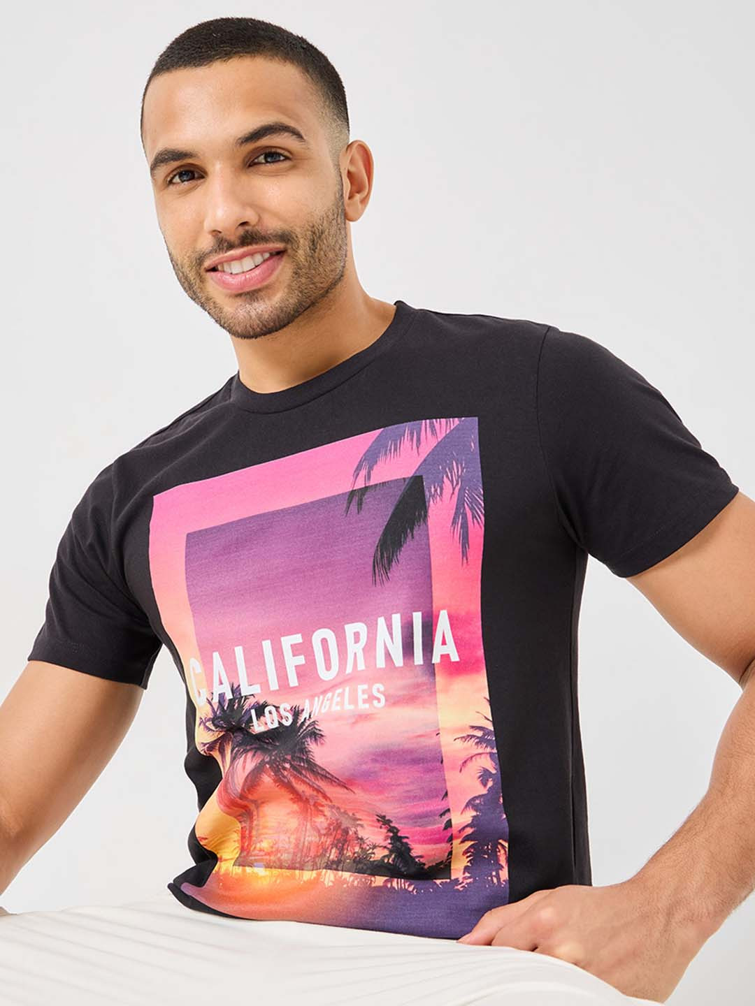 Styli Black People & Places Printed Pure Cotton T-shirt