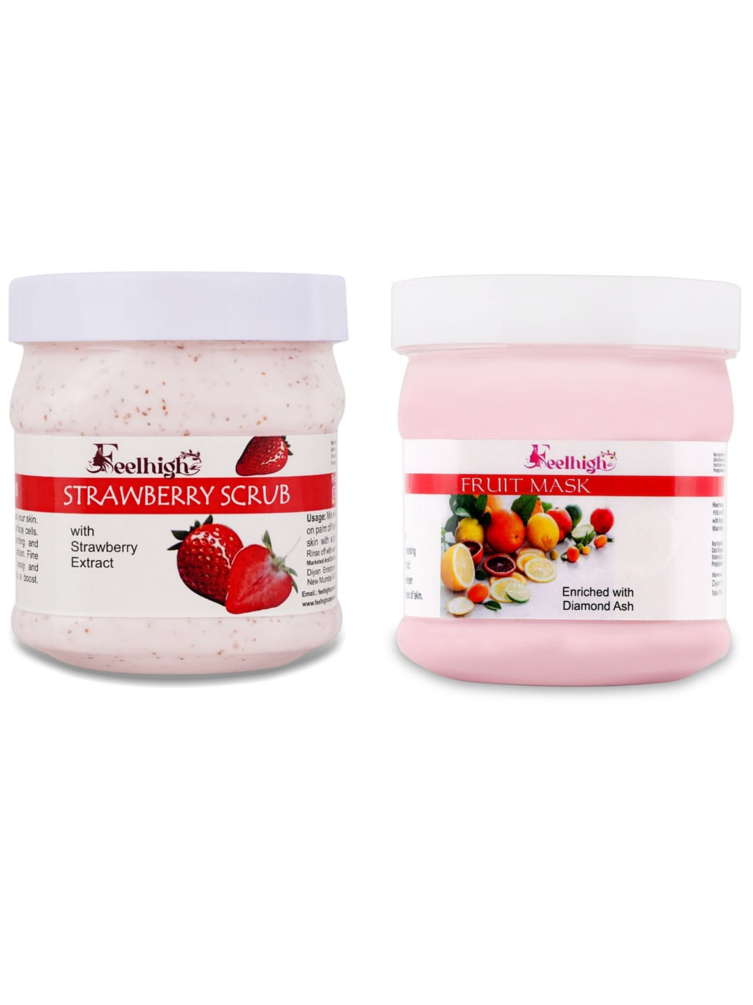 FEELHIGH Strawberry Face Scrub & Fruit Mask 1000gm