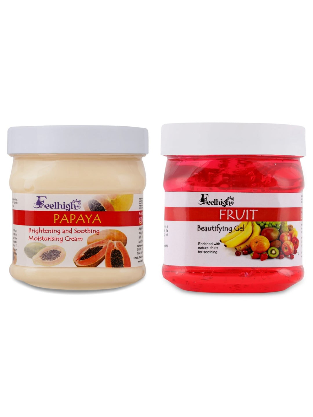 FEELHIGH Papaya Cream And Fruit Gel 500ml each