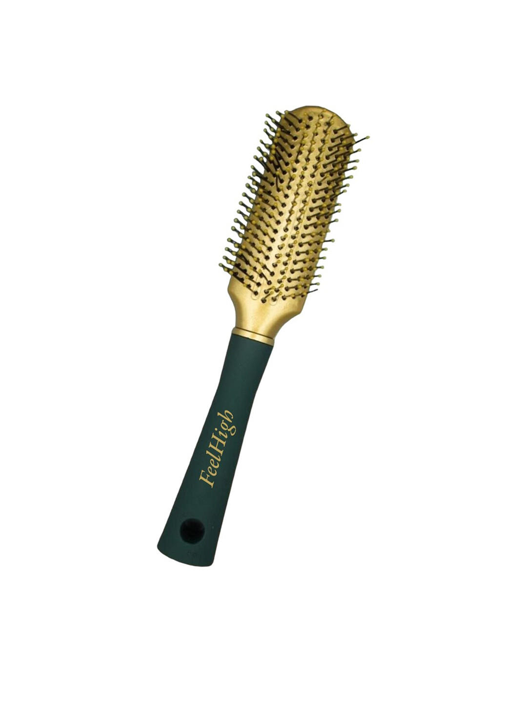 FEELHIGH Professional Paddle Hair Brush - Green & Golden