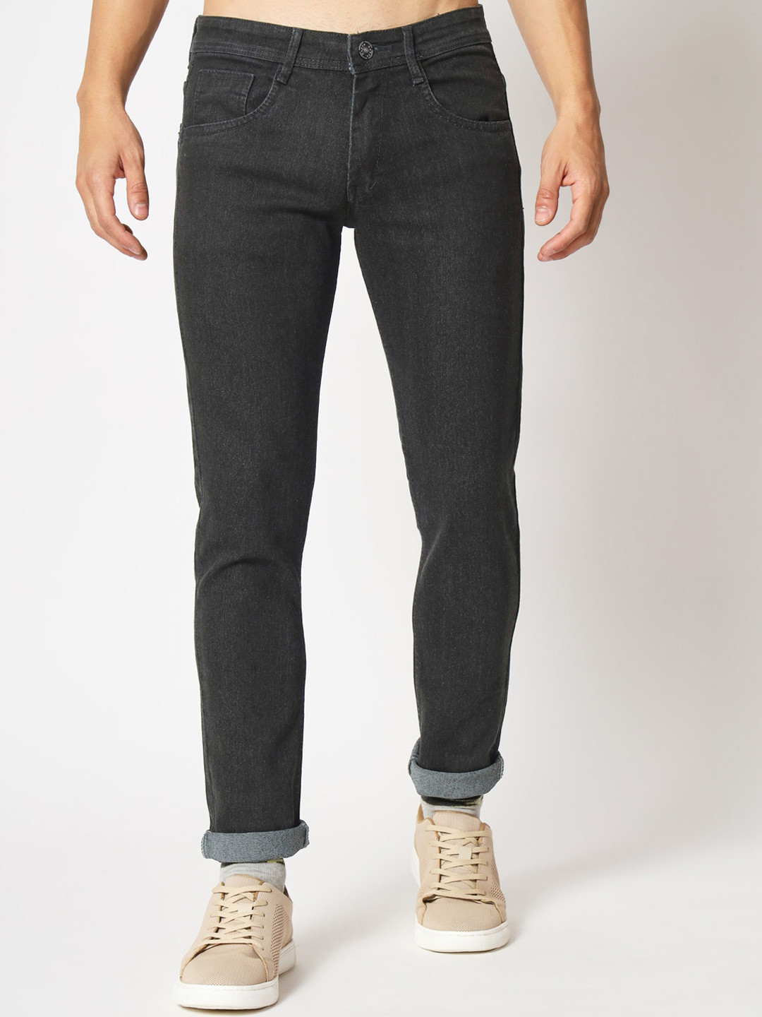 RAGZO Men Mid Rise Slim Fit Clean Look Stretchable Jeans