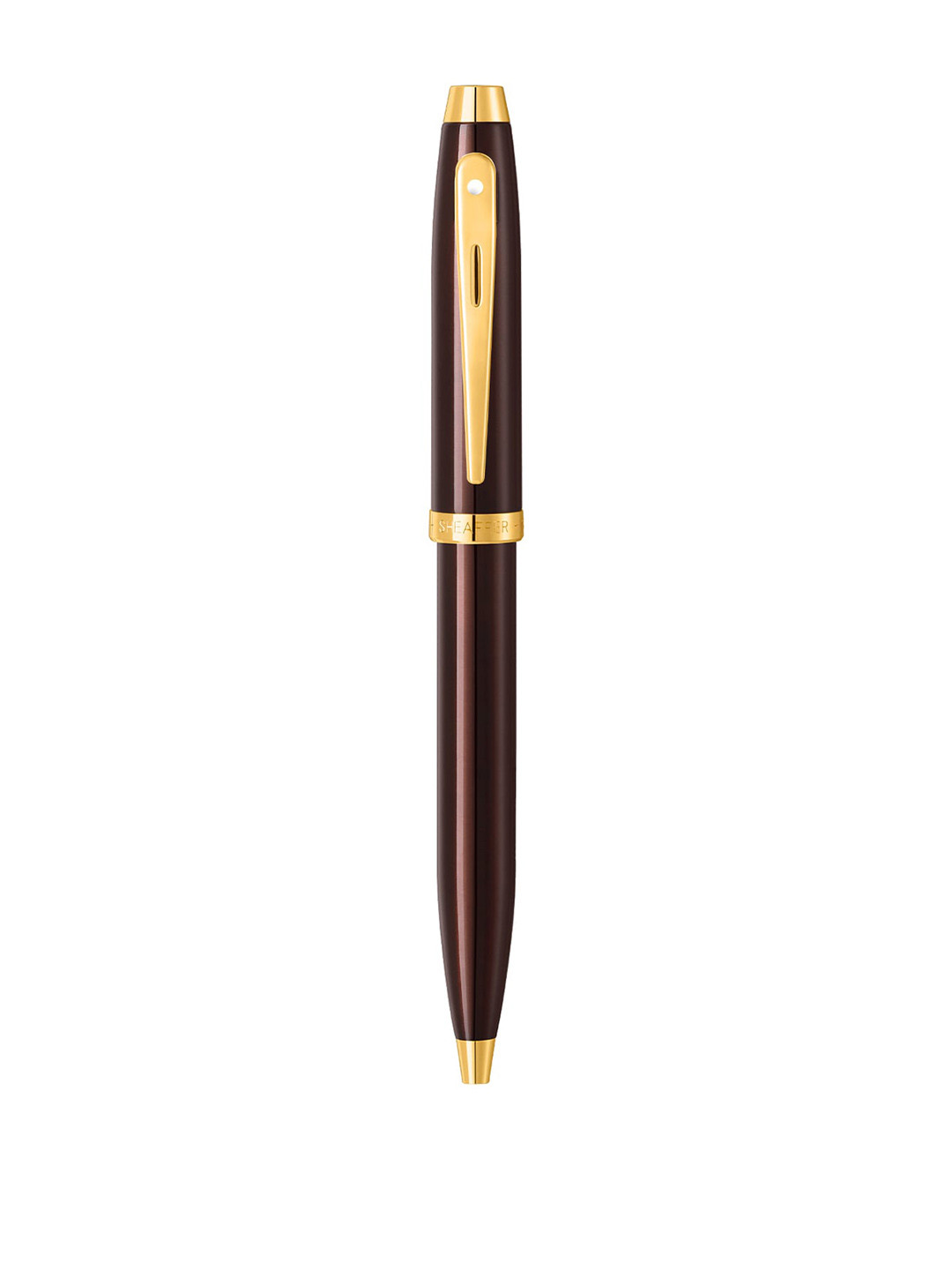 Sheaffer Coffee Brown with Gold Toned Trim E9370 Gift100 Ballpoint Pen