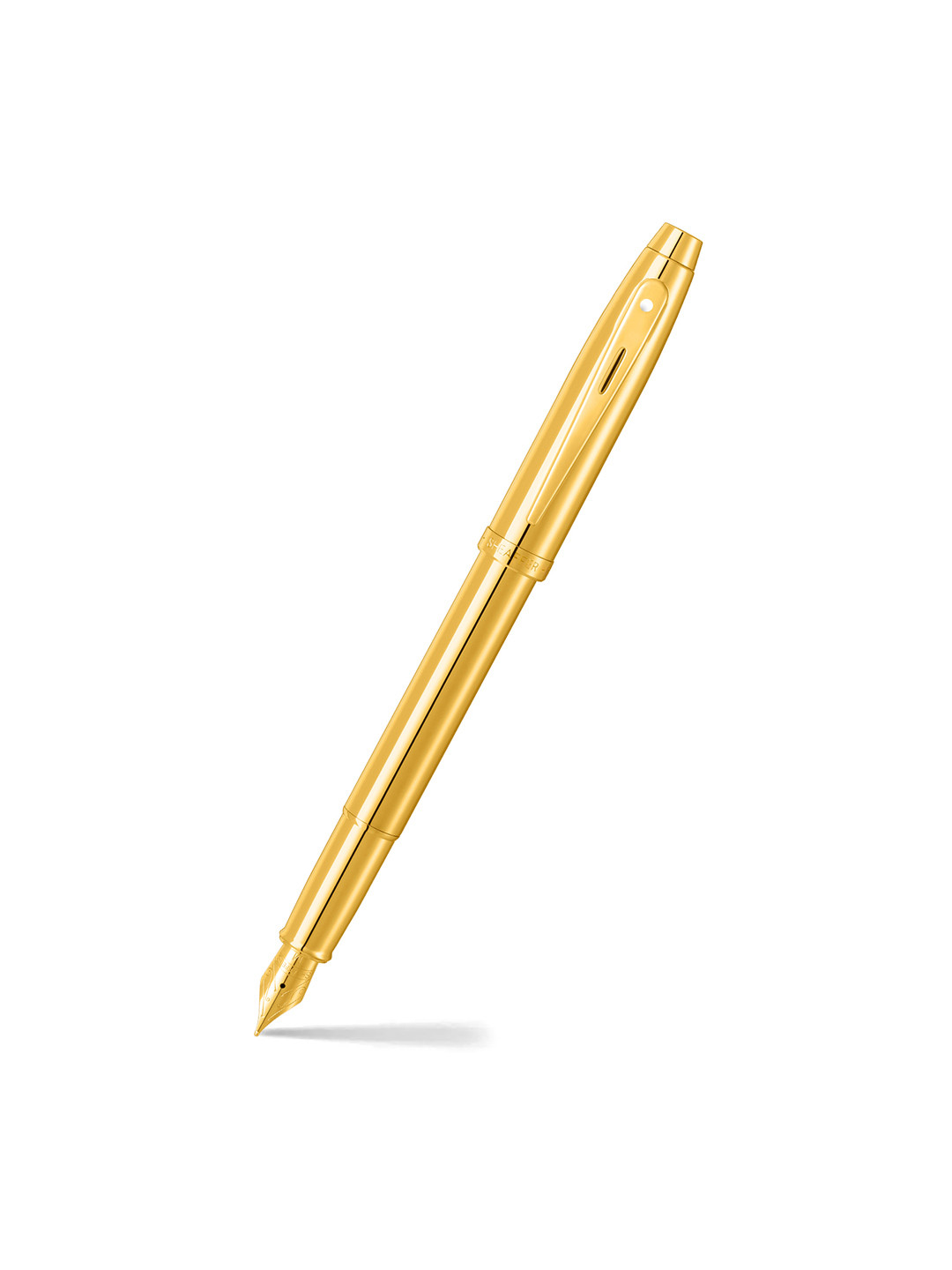 Sheaffer Gold Toned with Gold Trim E9372 Gift100 Medium Nib Founatin Pen