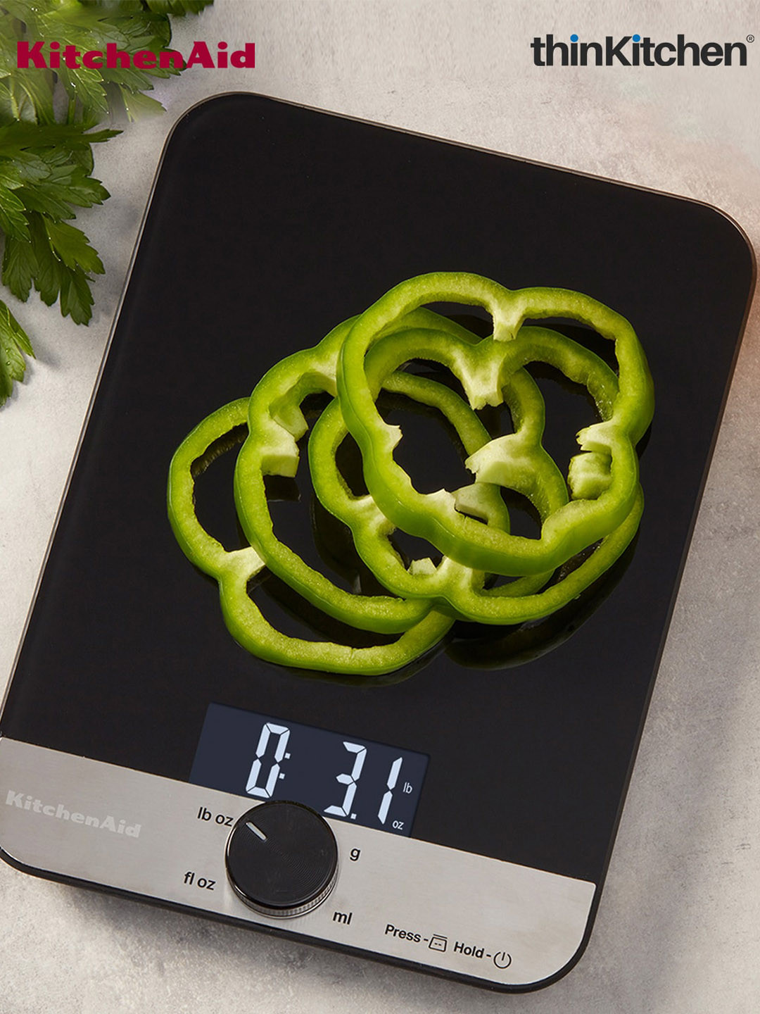 KitchenAID Black Dry And Liquid Digital Kitchen Scale