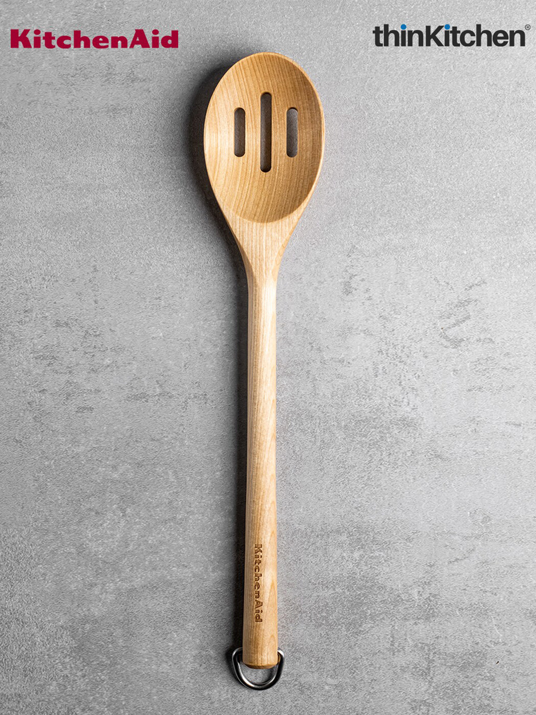 KitchenAID Brown Birchwood Slotted Spoon
