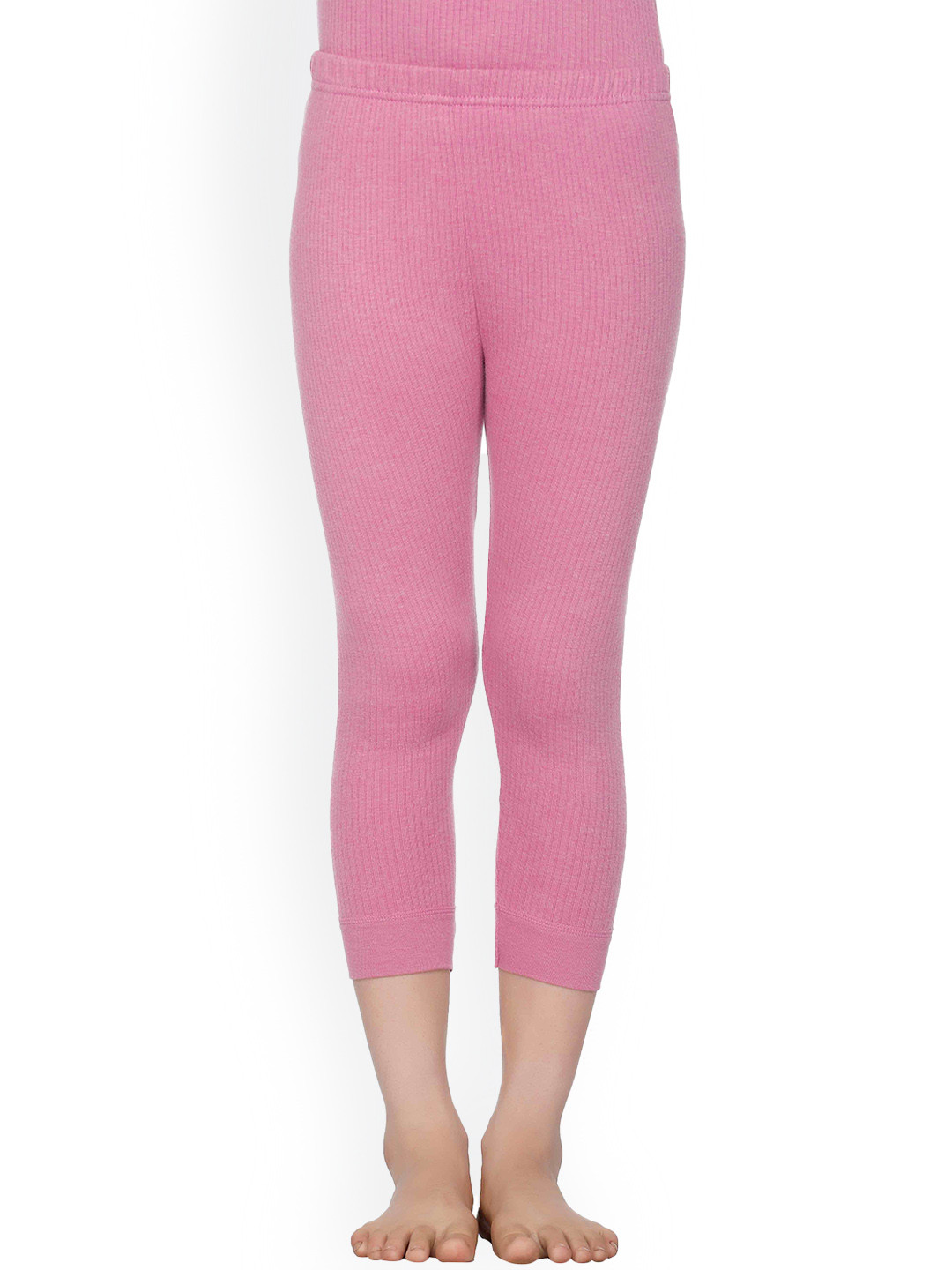 BODYCARE INSIDER Kids Ribbed Cotton Cropped Ankle-Length Thermal Bottoms