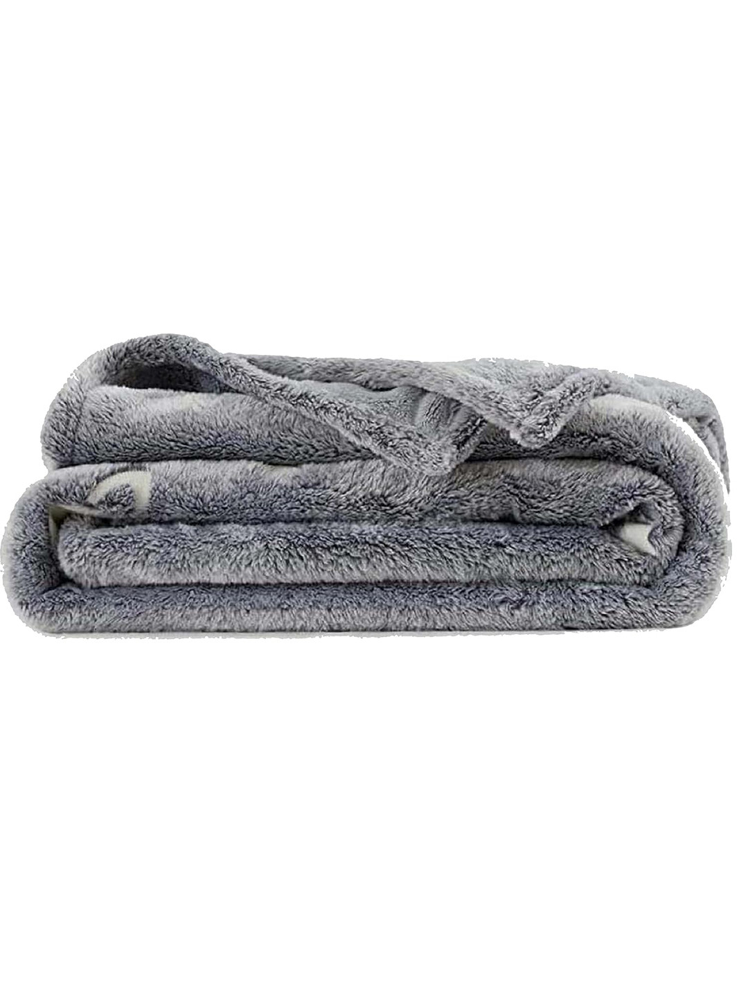 Butterthief Grey & White Geometric Fleece Mild Winter 233 GSM Single Bed Blanket