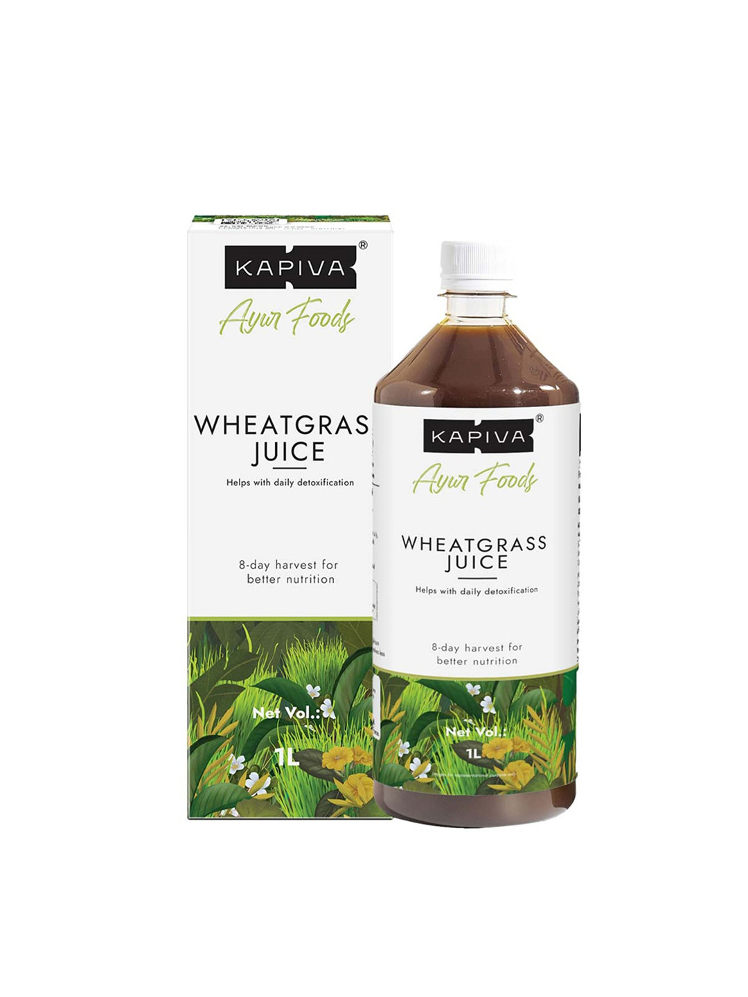 Kapiva Detoxifier Wheatgrass Juice With Digestive Enzymes To Help In Liver Detox - 1L