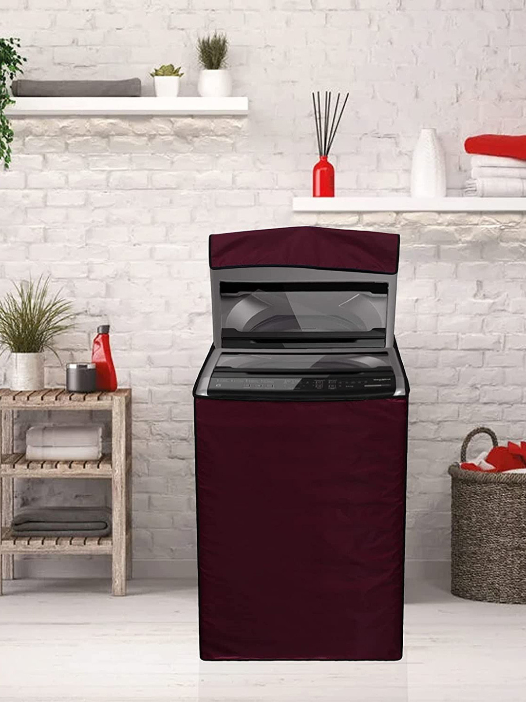 Dakshya Industries Maroon Top Load Washing Machine Cover