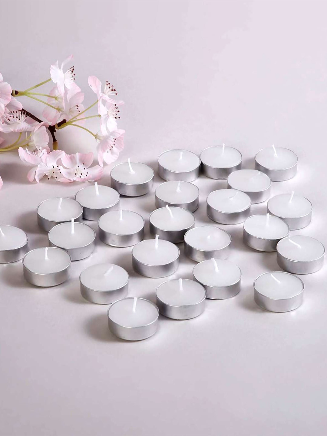 Aromatic Fables Scented 1 Wick Jasmine Solid Geometric Regular Tea Light Candles