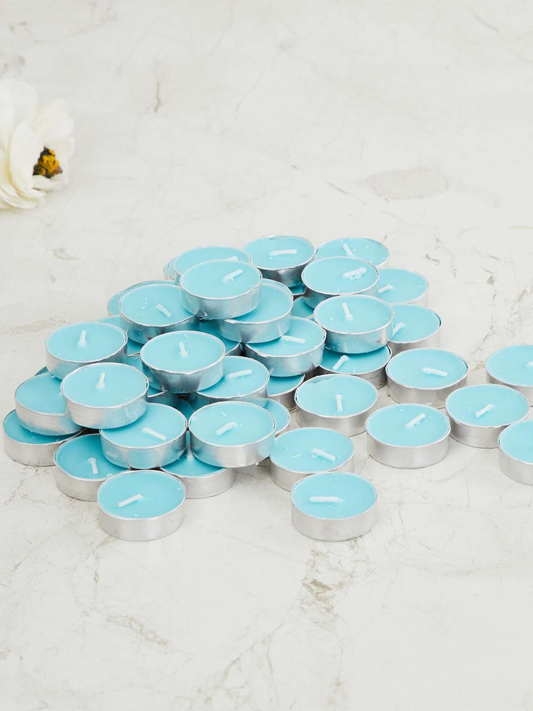 Aromatic Fables 50Pcs Scented 1 Wick Pineapple Solid Round Regular Tea Light Candles