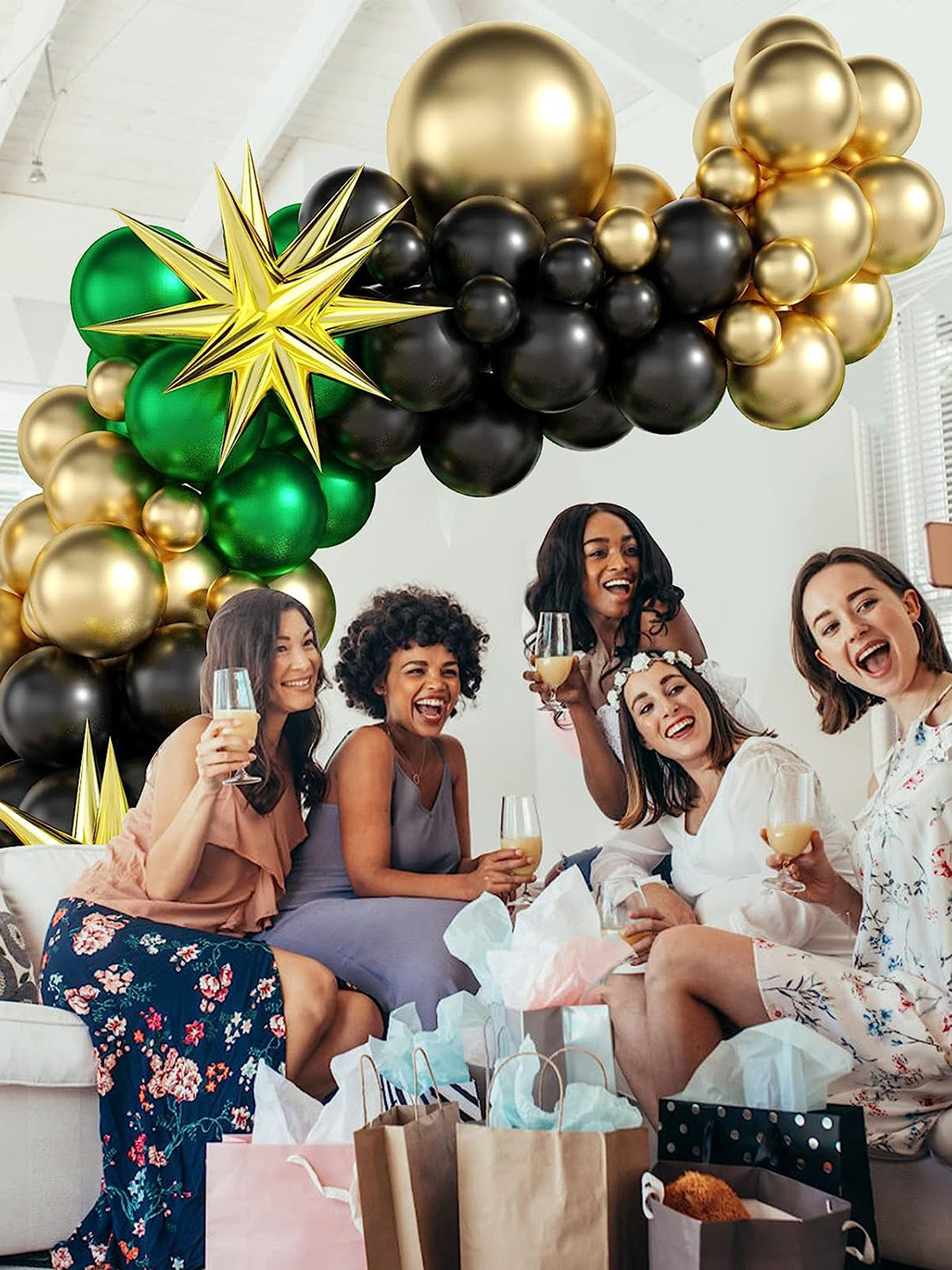 CHOCOZONE Black 85 Pieces Birthday Decorations