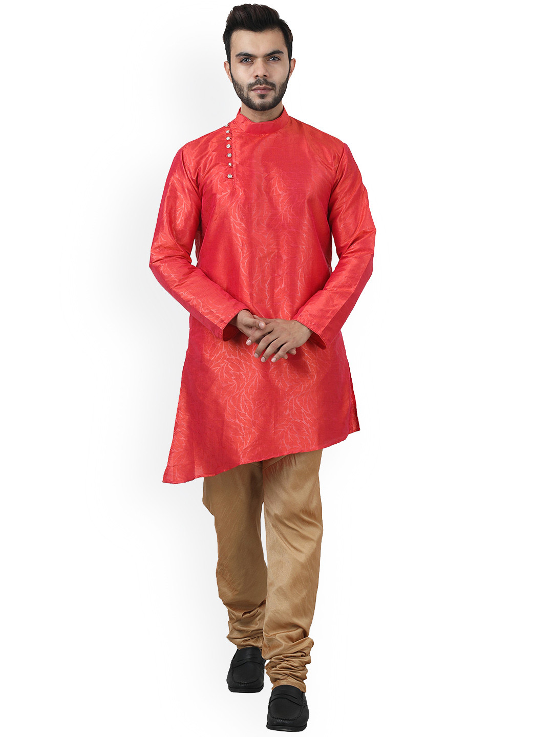 Armaan Ethnic Woven Design Pure Silk Kurta with Churidar