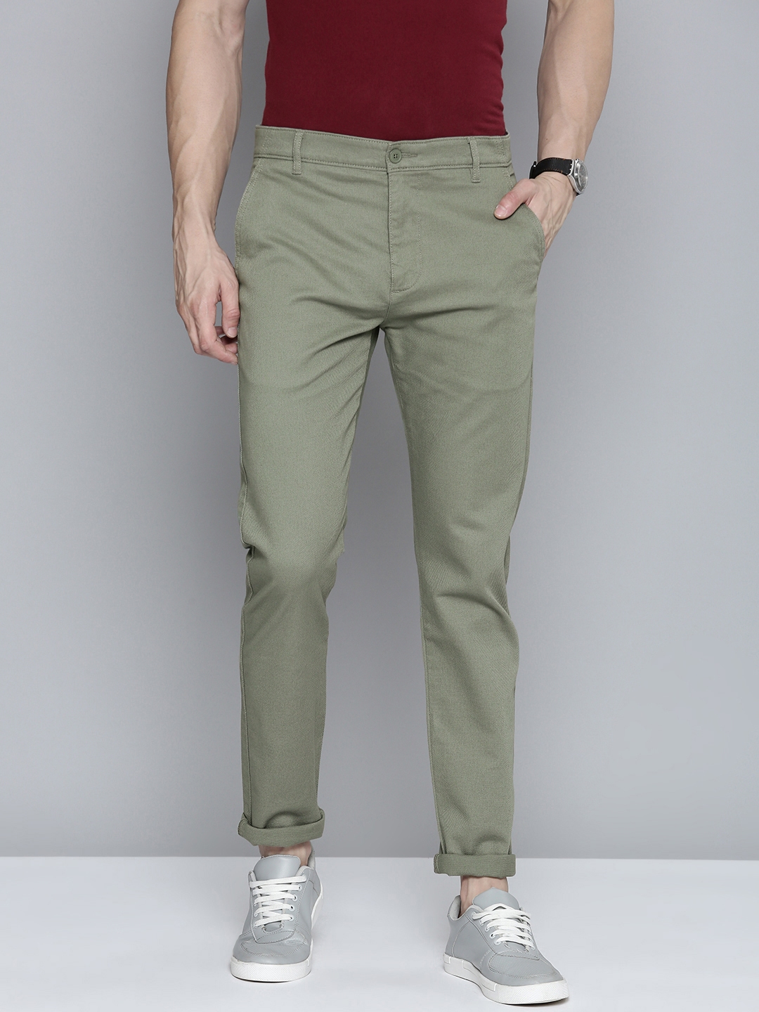 Buy Levis Men 512 Textured Slim Fit Chino Trousers Trousers for Men 24396064 Myntra