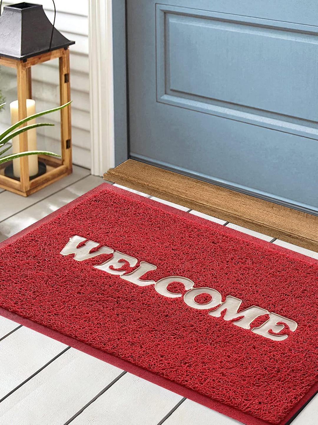 AMRO BEAUTILITY NEEDS Red Anti-Skid Welcome Floor Mat