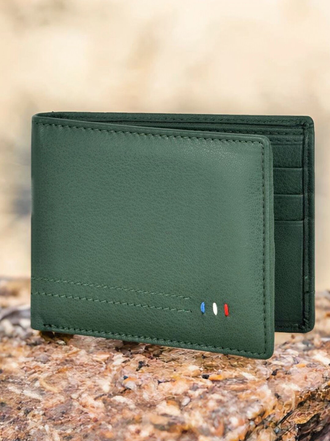LORENZ Men Leather RFID Two Fold Wallet
