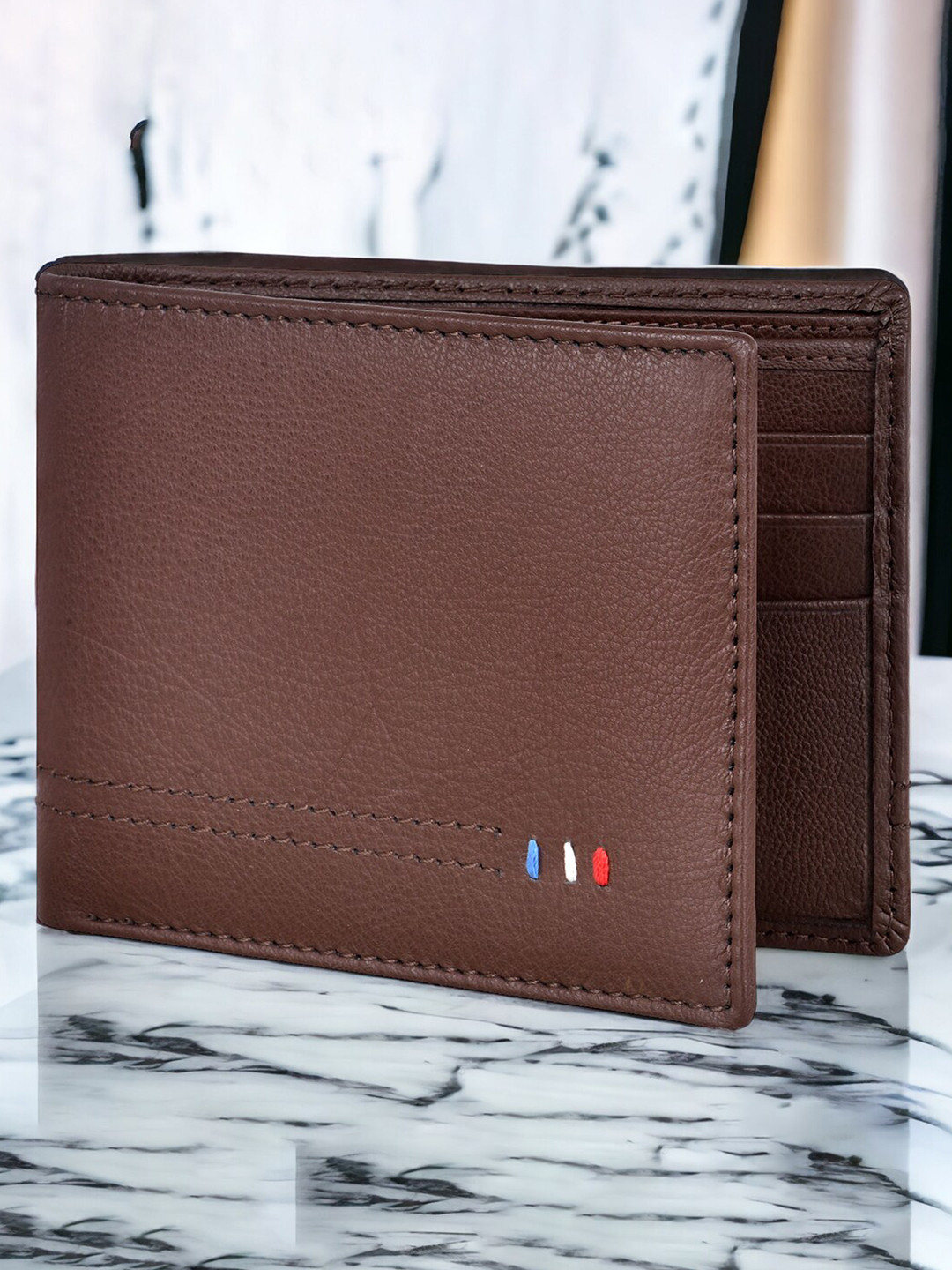 LORENZ Men RFID Leather Two Fold Wallet