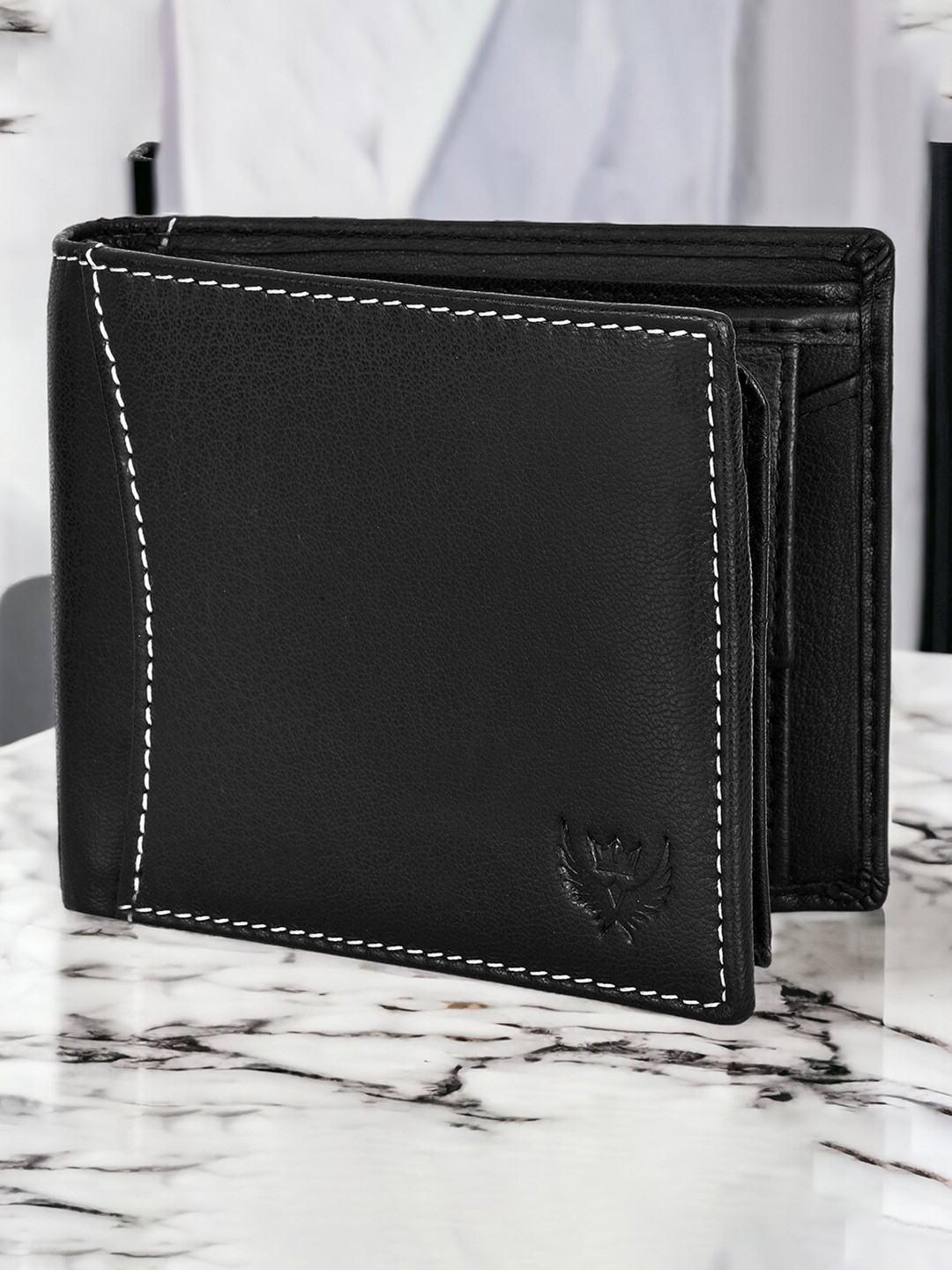 LORENZ Men RFID Leather Two Fold Wallet