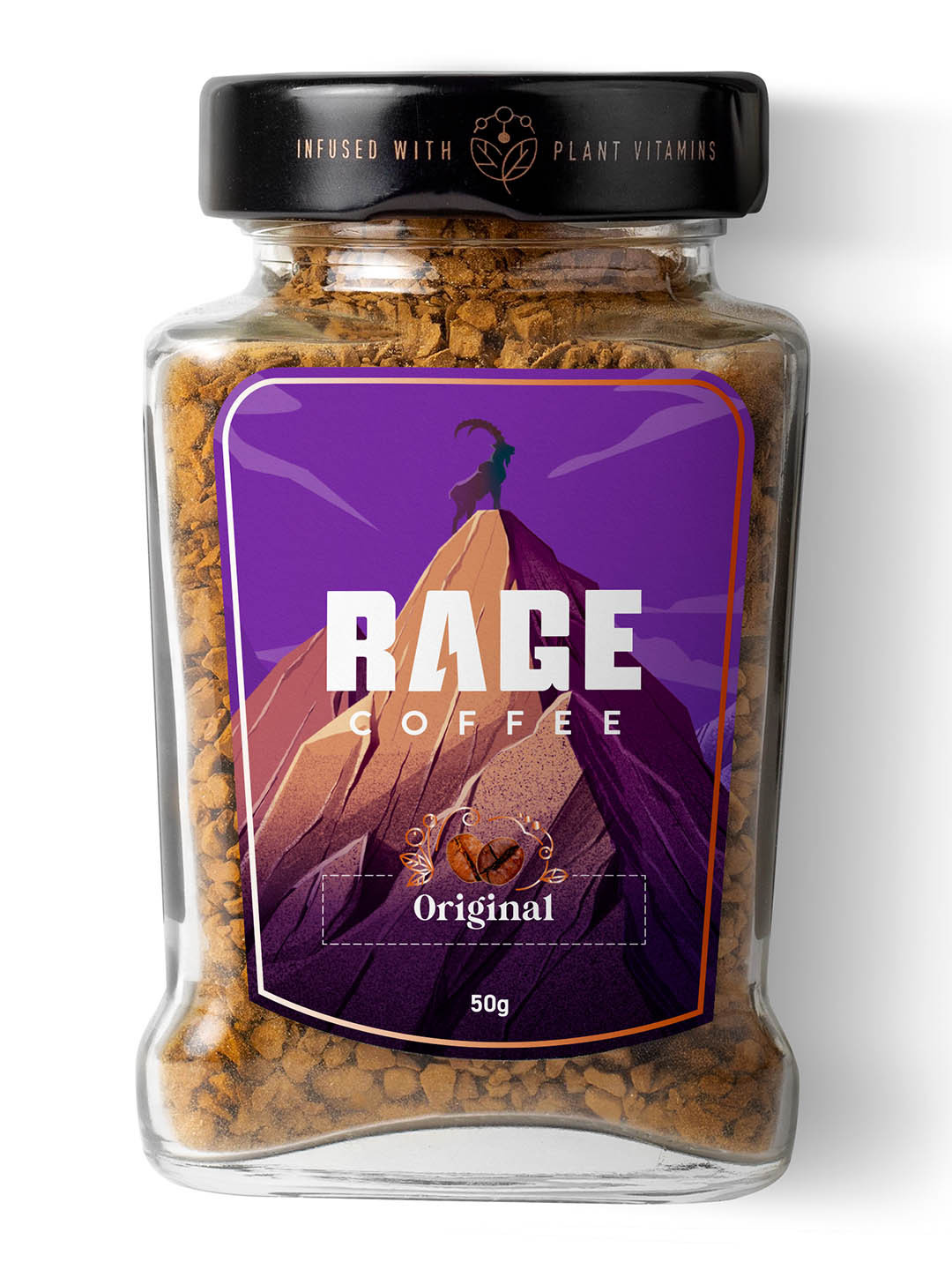 Rage Coffee Original Blend Premium Arabica Instant Coffee-50 gms