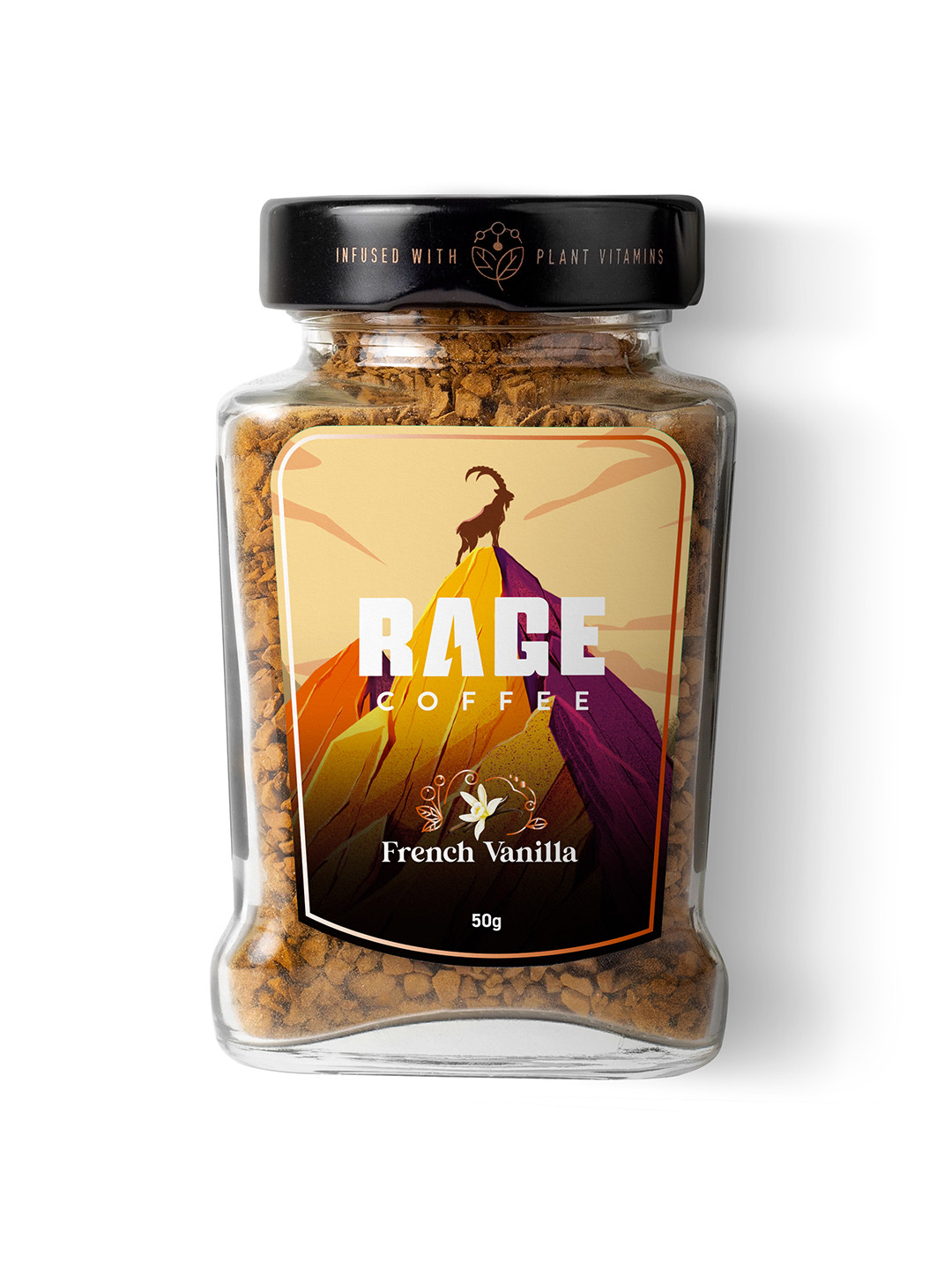 Rage Coffee Premium Arabica French Vanilla Flavour Instant Coffee- 50 gms