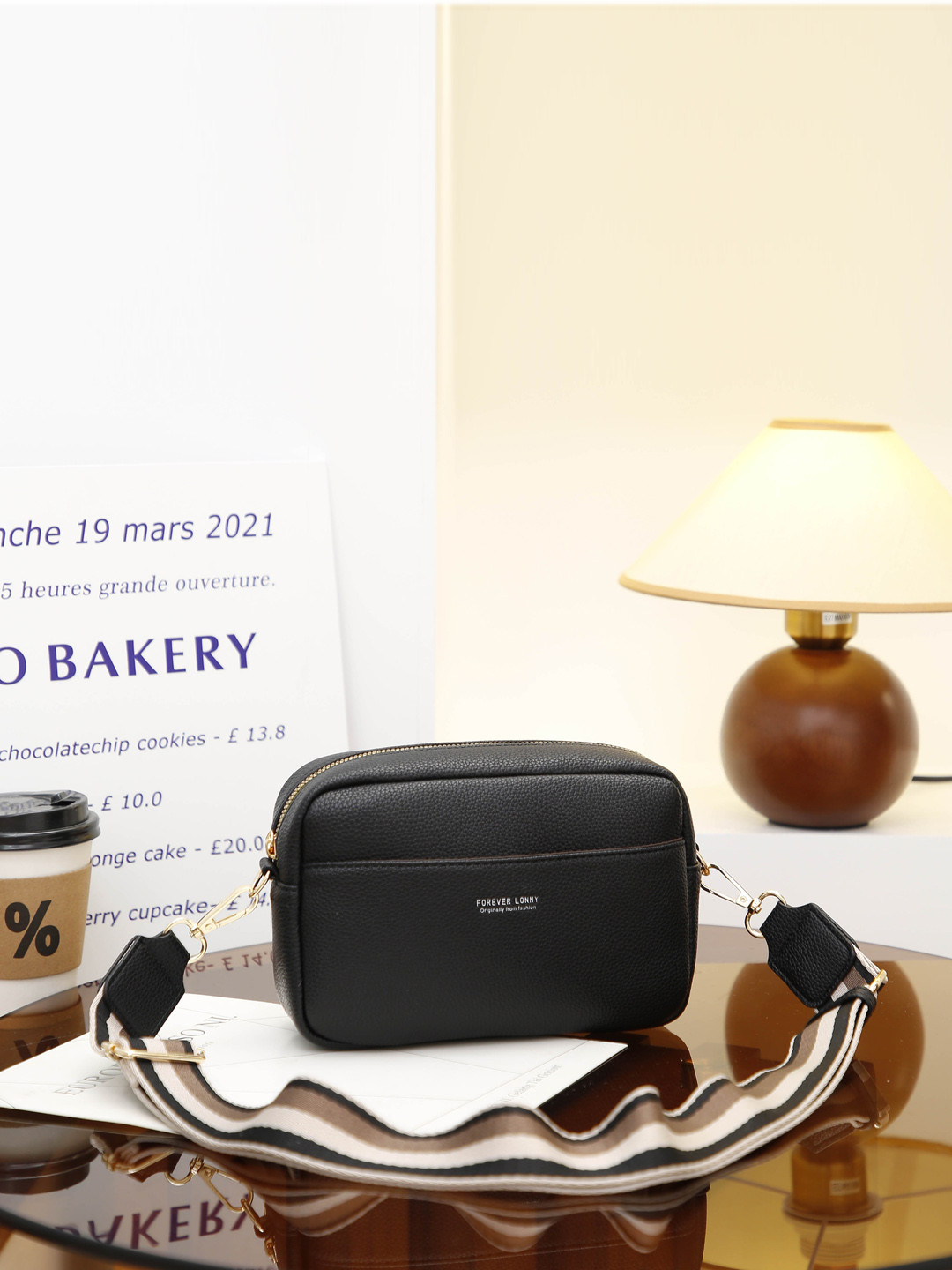 Diva Dale PU Broad Strap Structured Sling Bag