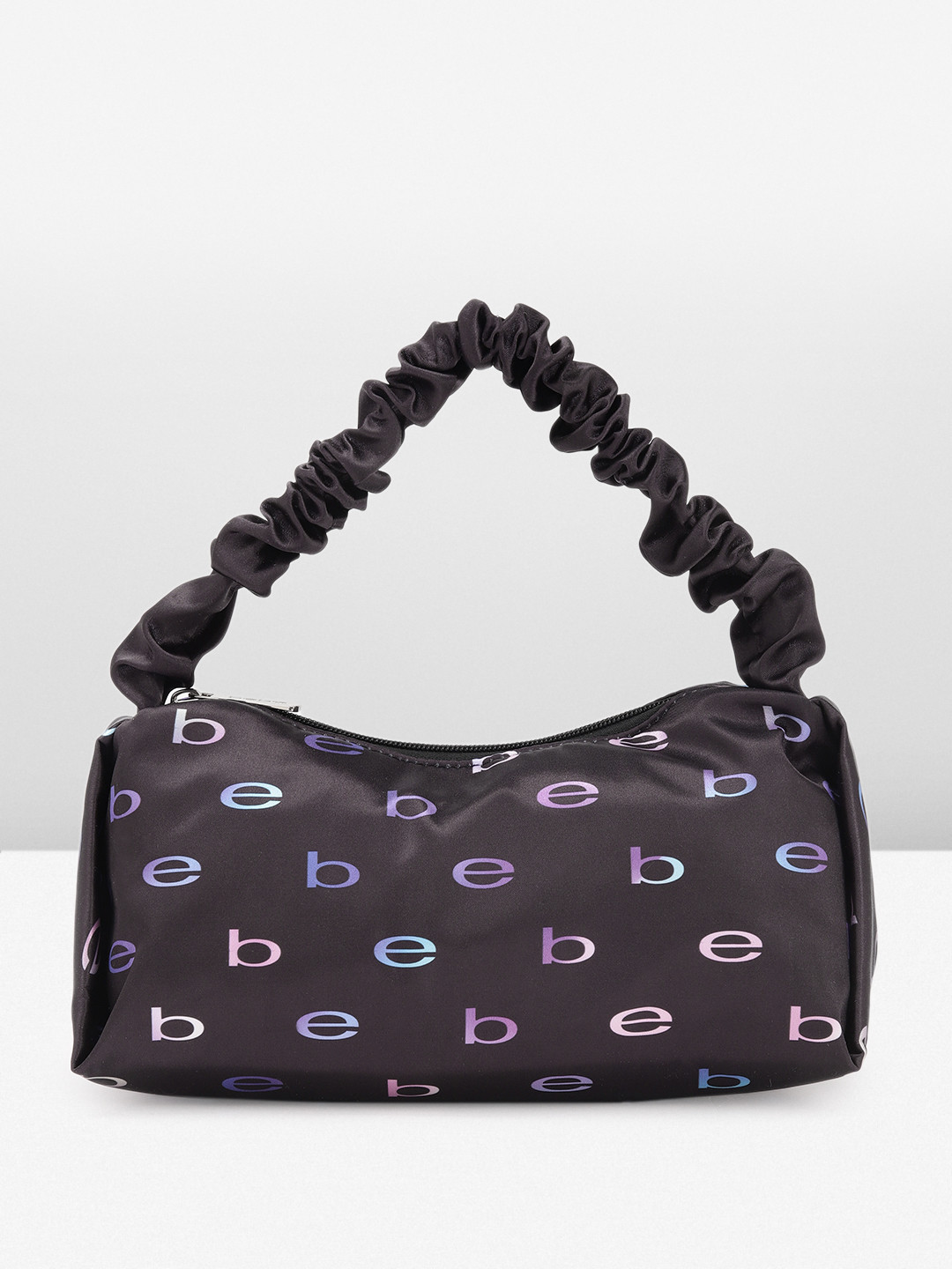 bebe Brand Logo Printed Structured Handheld Bag