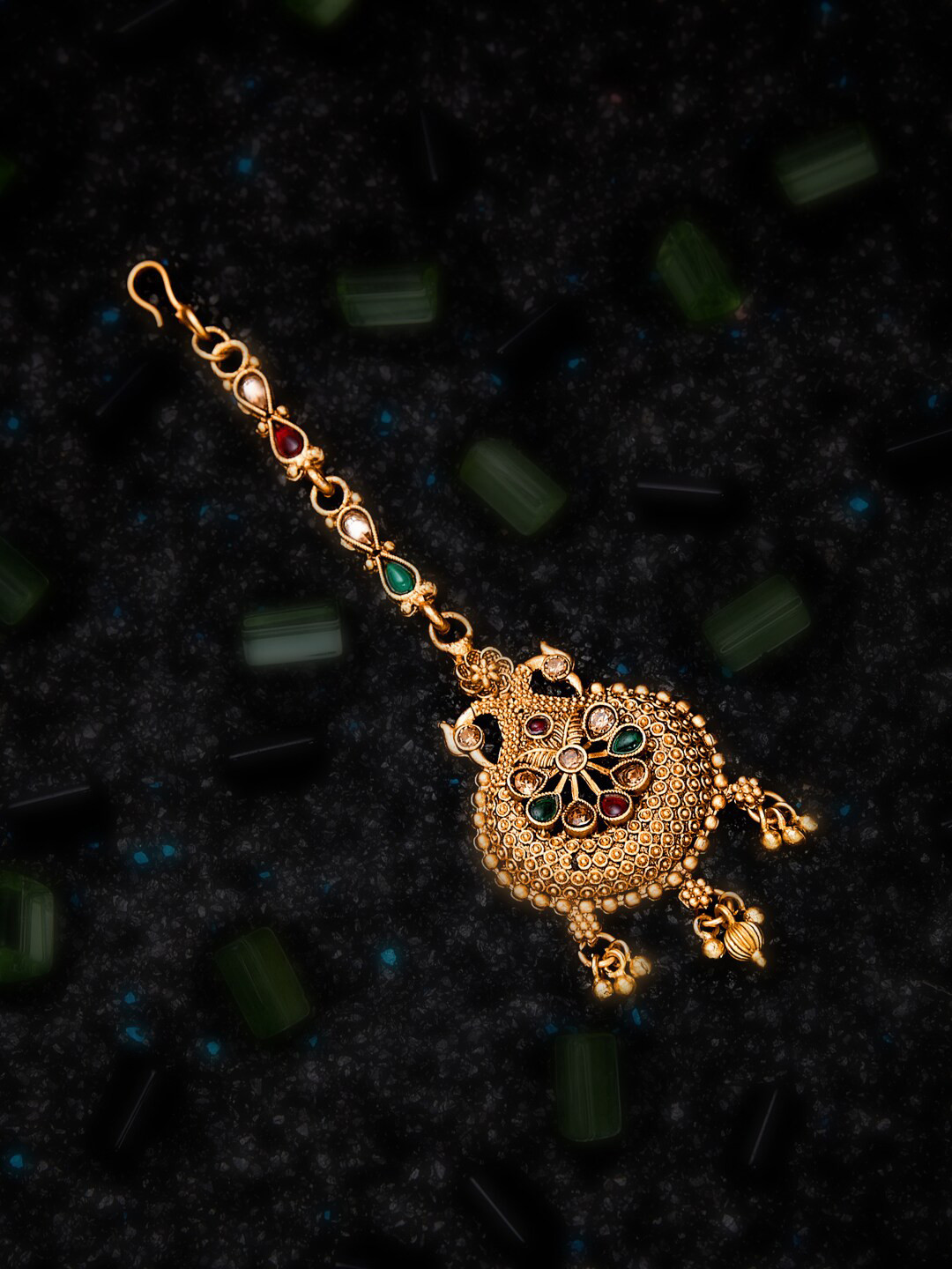 ATIBELLE Gold-Plated Antique Maangtikka