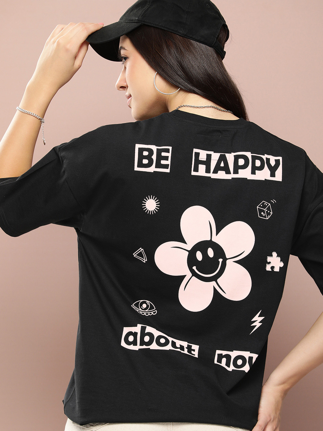 Stormborn Graphic Printed Oversized Drop-Shoulder Pure Cotton T-shirt