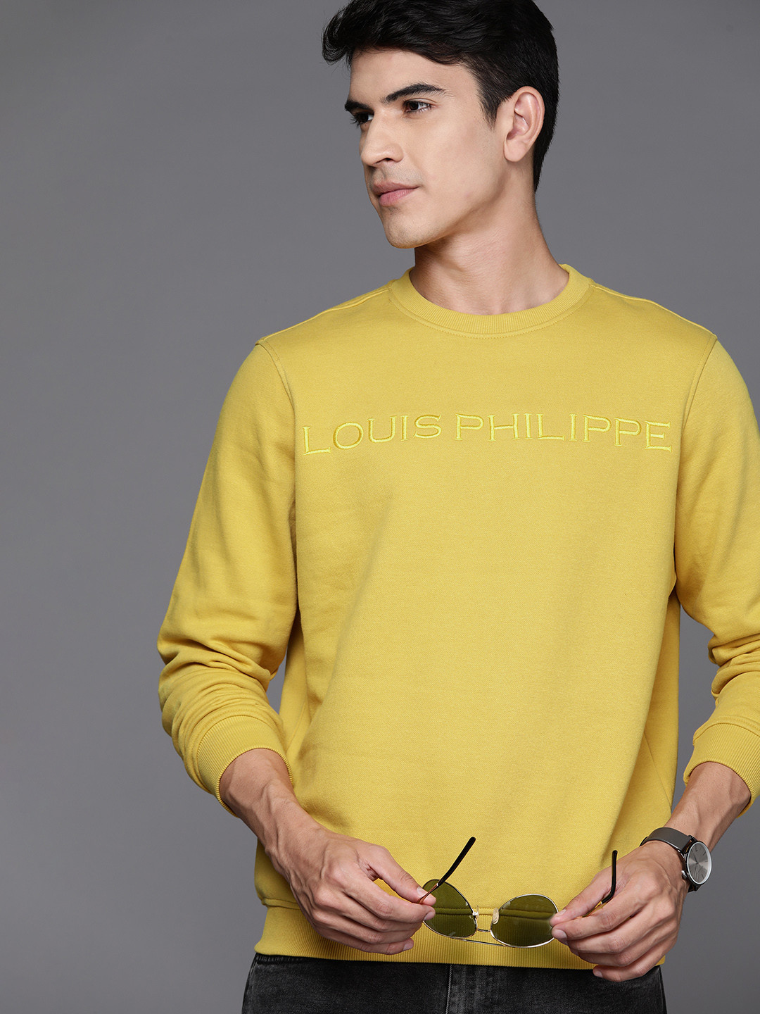Louis Philippe Embroidered Sweatshirt
