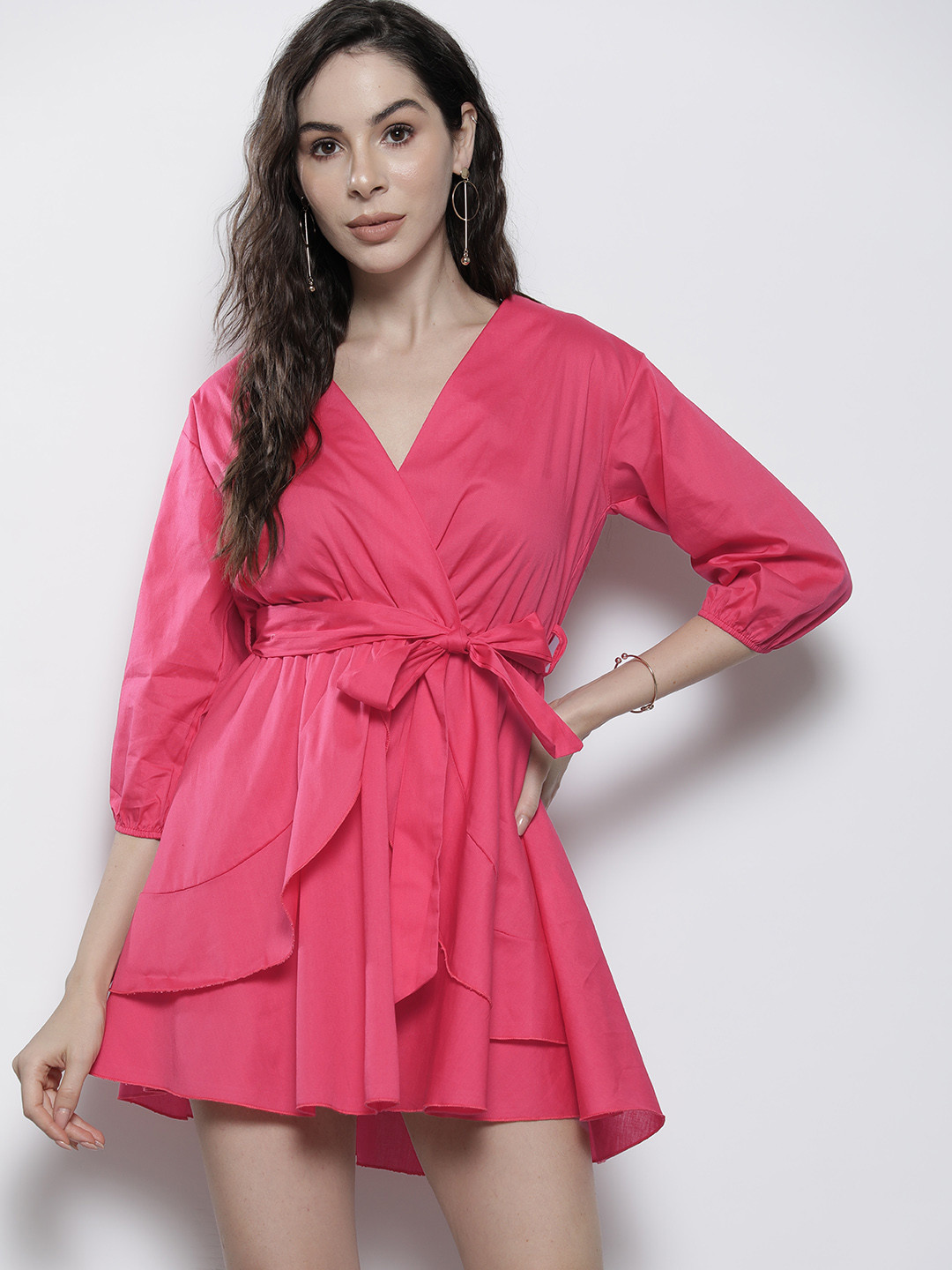 boohoo petite wrap dress