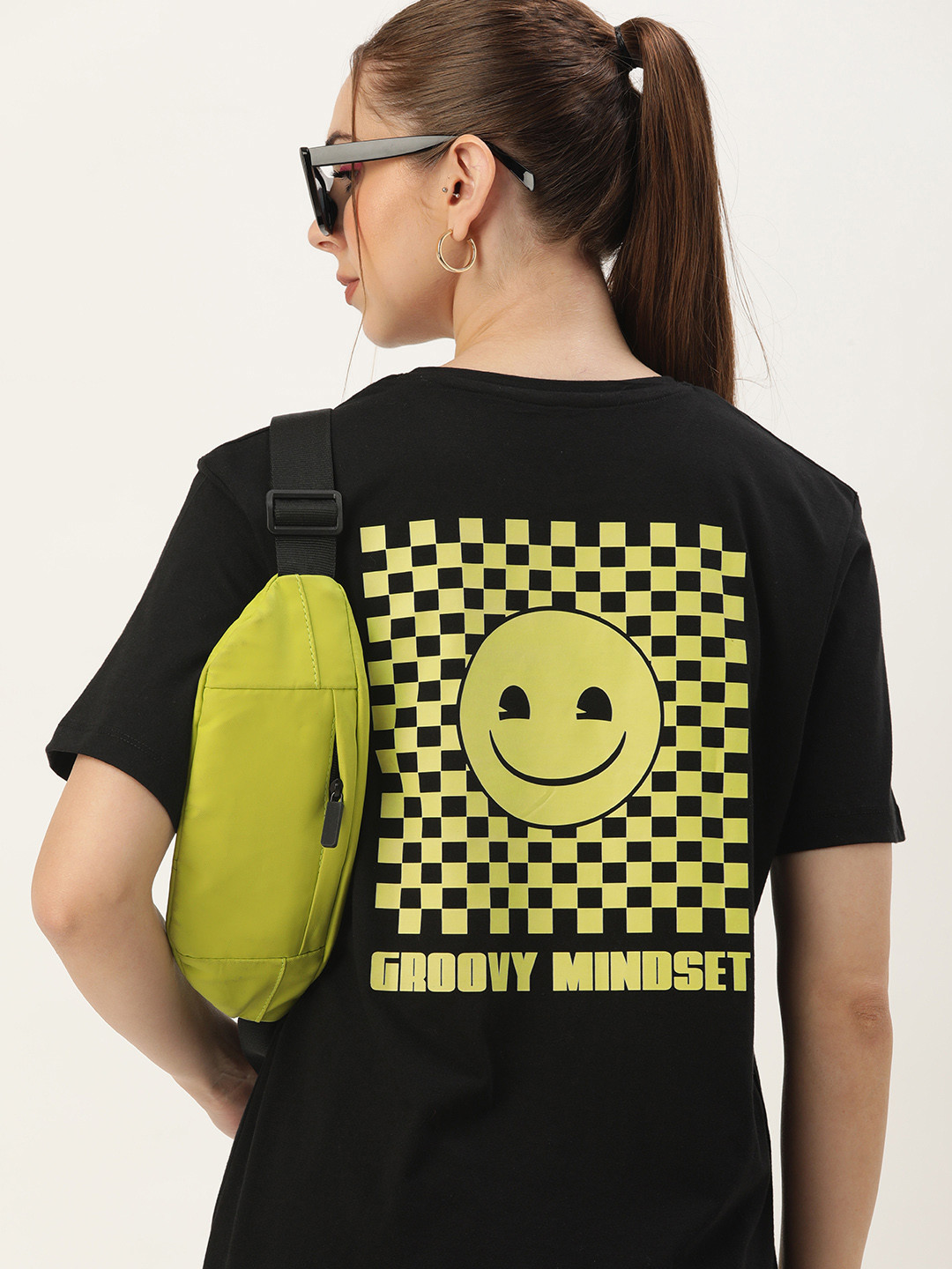 Kook N Keech Women Graphic Oversized Printed Drop-Shoulder Sleeves Pure Cotton T-shirt