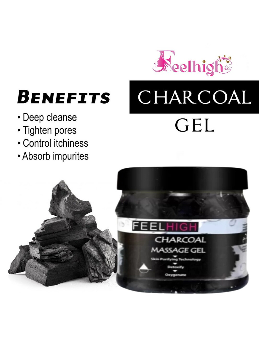 FEELHIGH Charcoal Gel & Face Mask