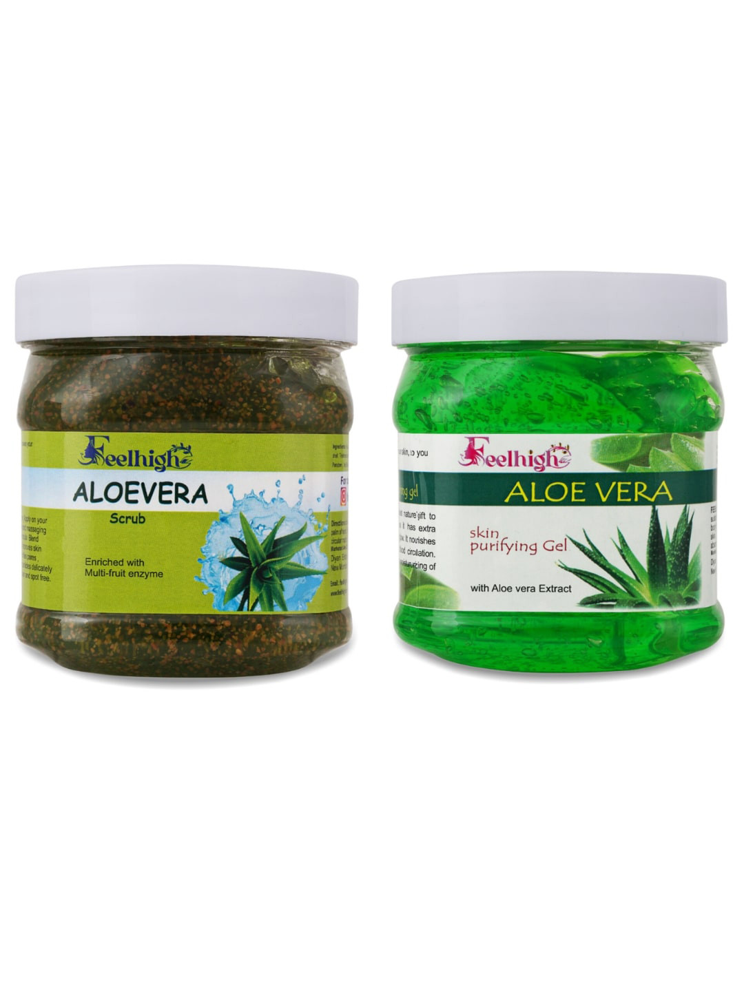 FEELHIGH Aloevera Skin Polishing Scrub & Skin Purifying Gel
