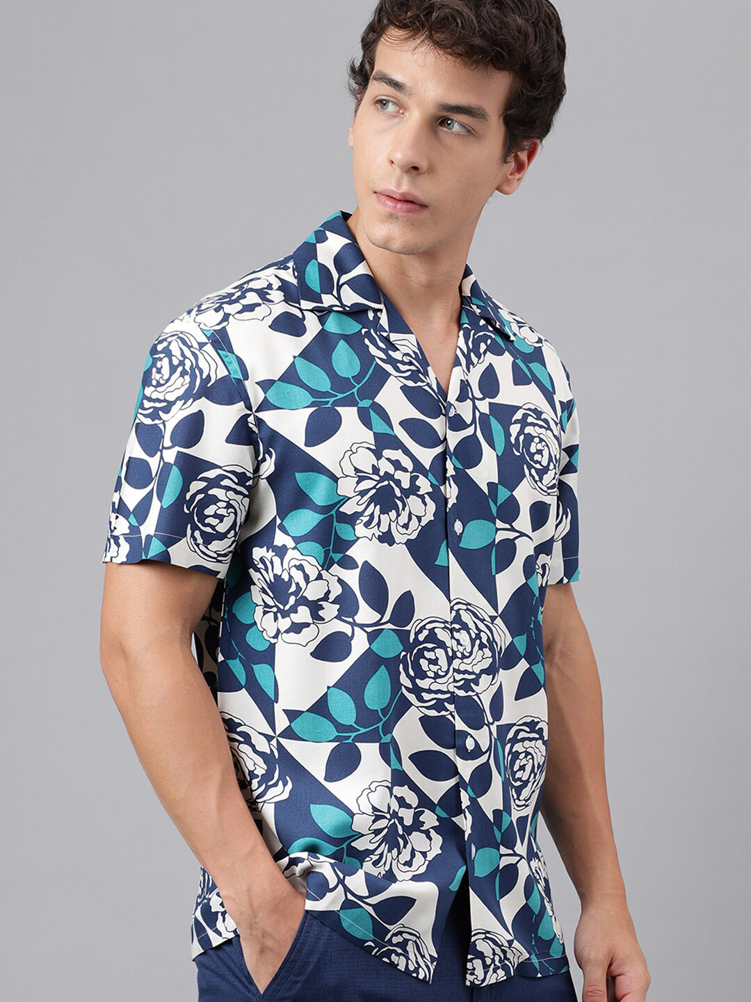 Hancock Floral Printed Relaxed Fit Casual Shirt