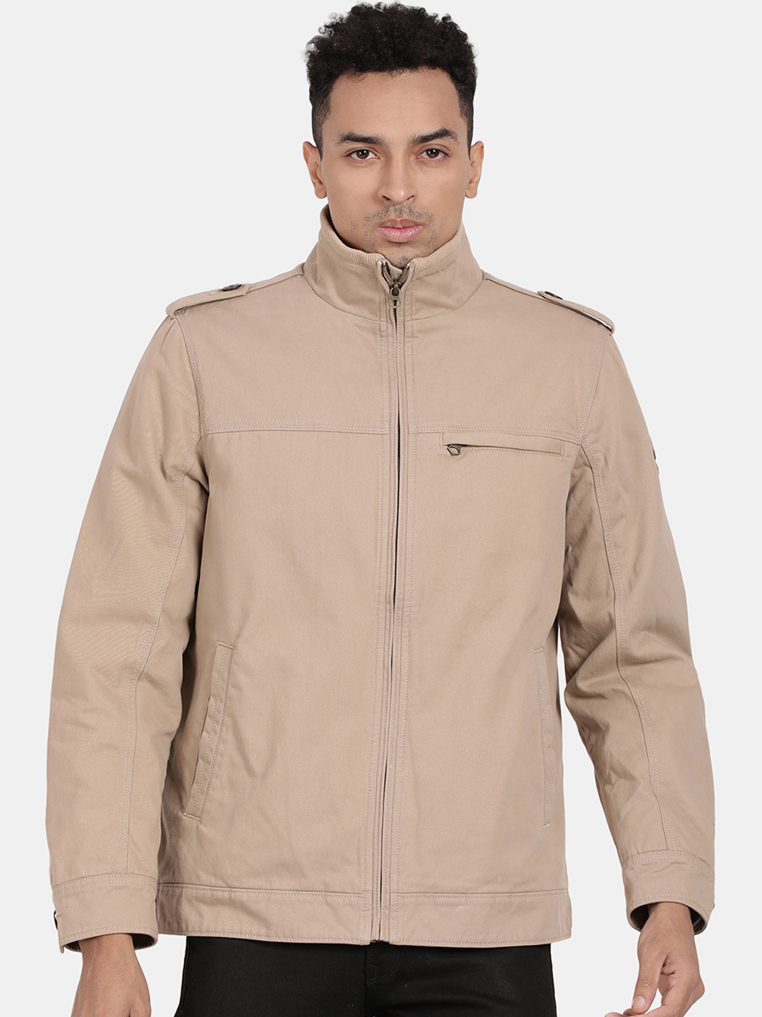 t-base Stand Collar Windcheater Tailored Jacket