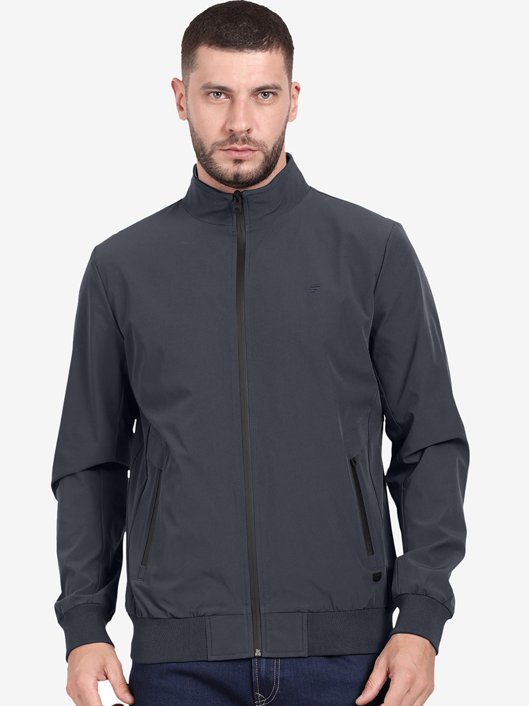 t-base Lightweight Mock Collar Bomber Jacket