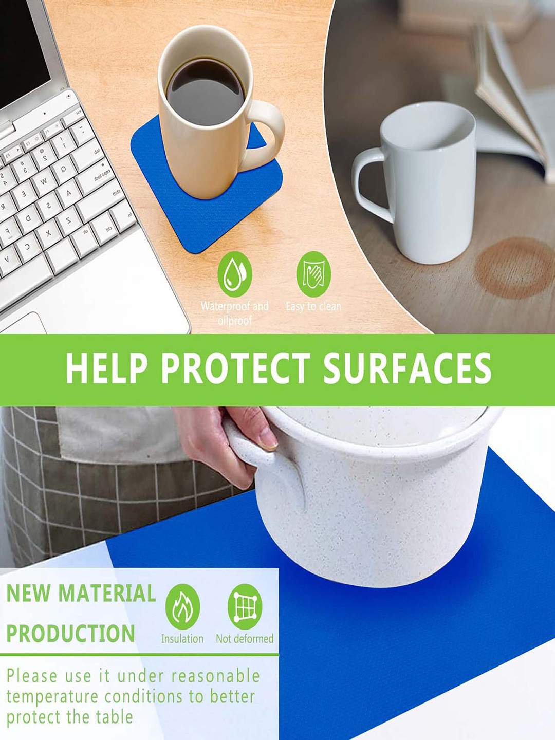 STITCHNEST Blue Anti Slip Shelf Liner