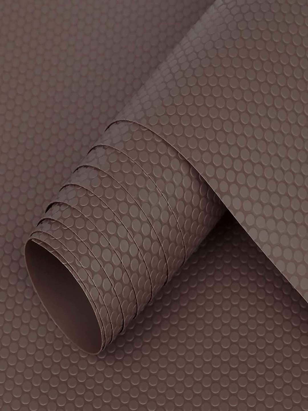 STITCHNEST Brown Textured Anti-Slip Shelf Liners