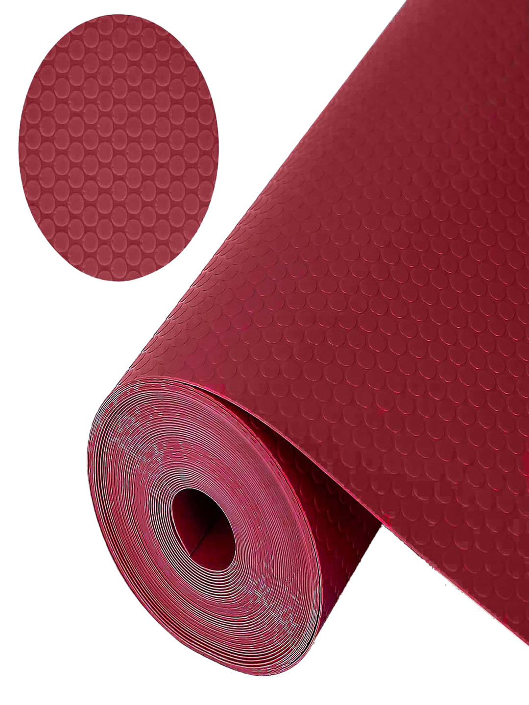 STITCHNEST Maroon Textured Anti-Slip Shelf-Liners