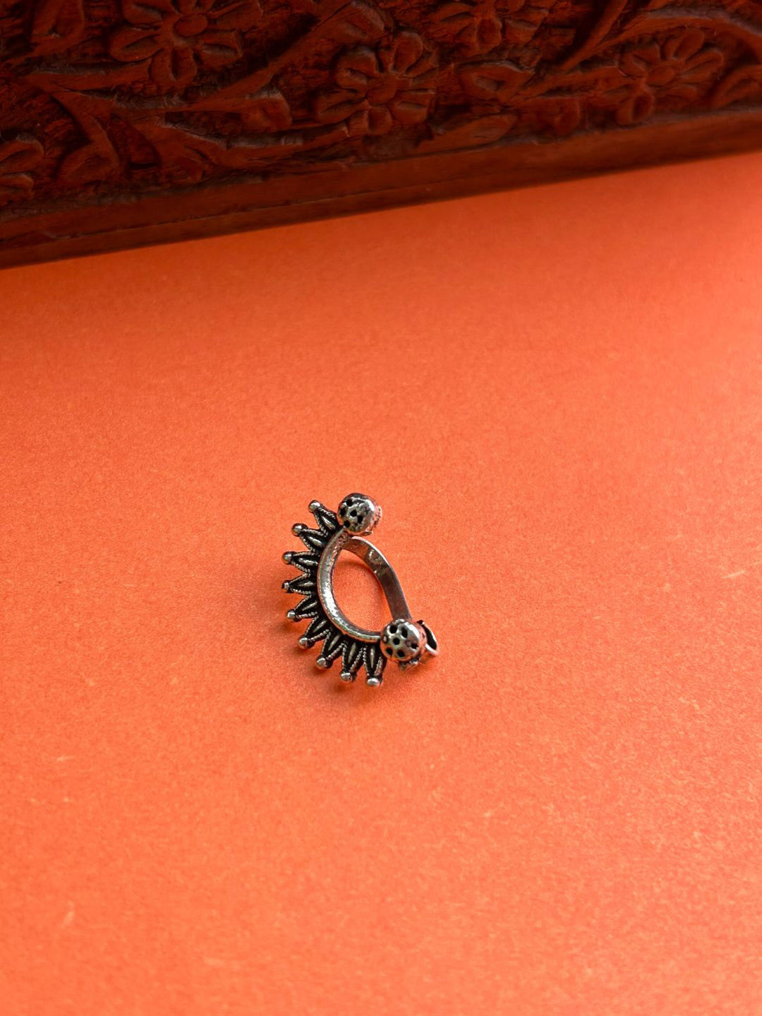 FIROZA Oxidized Maratha Noseclip