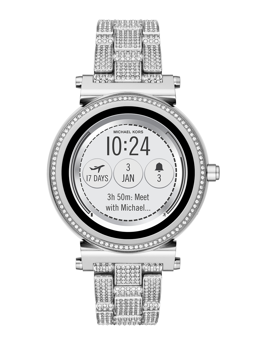 Buy Michael Kors Women Silver Toned Hybrid Smart Watch MKT5024