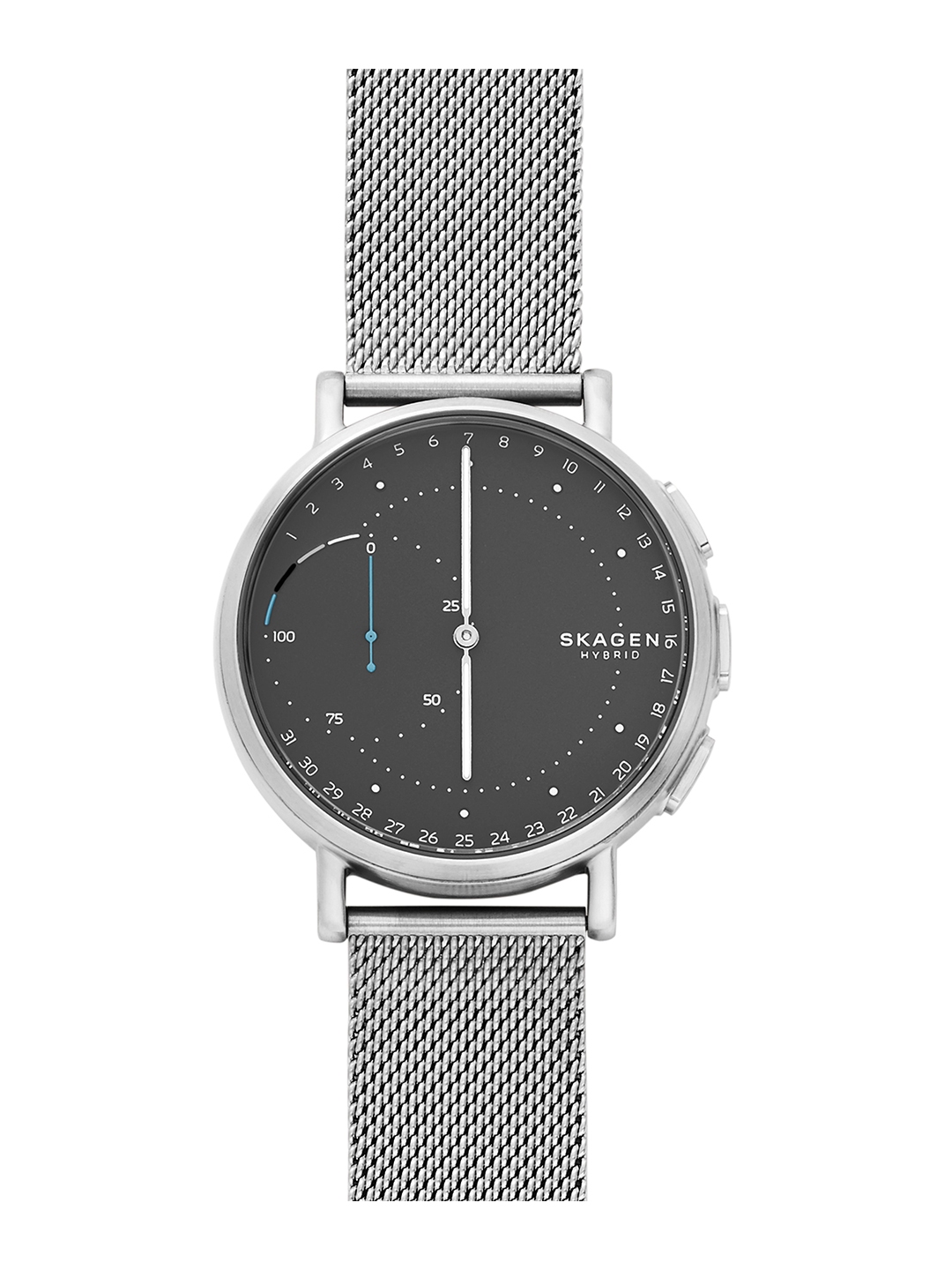 Buy SKAGEN Men Silver Toned Grey Hybrid Smart Watch SKT1113