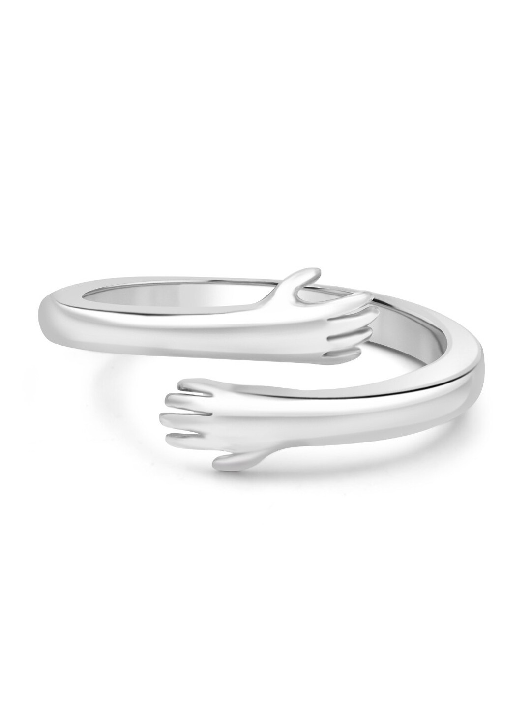 Zarkan 92.5 Sterling Silver Rhodium-Plated Adjustable Finger Ring